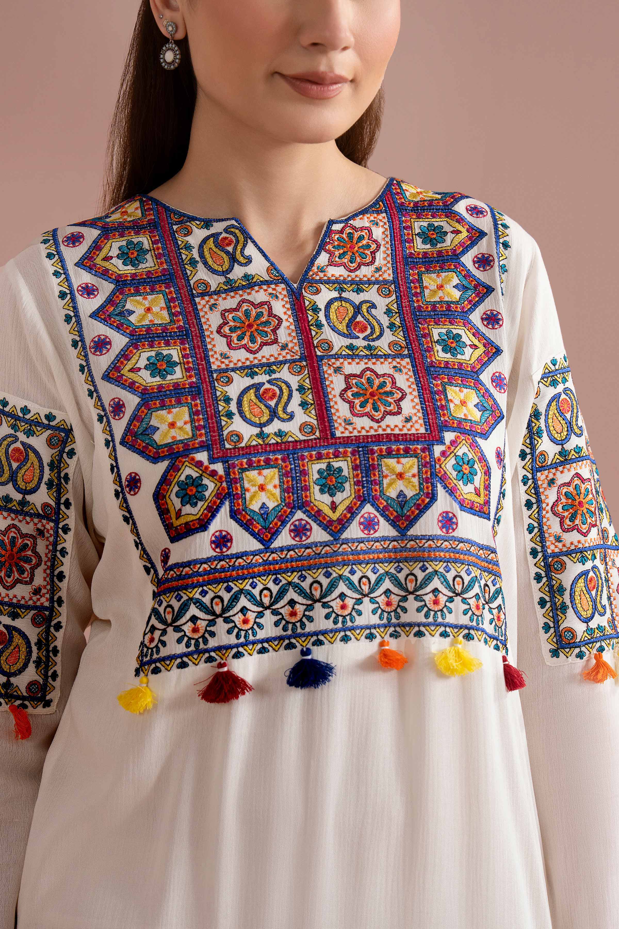 Embroidered Dress - FE26-92 - Image 7