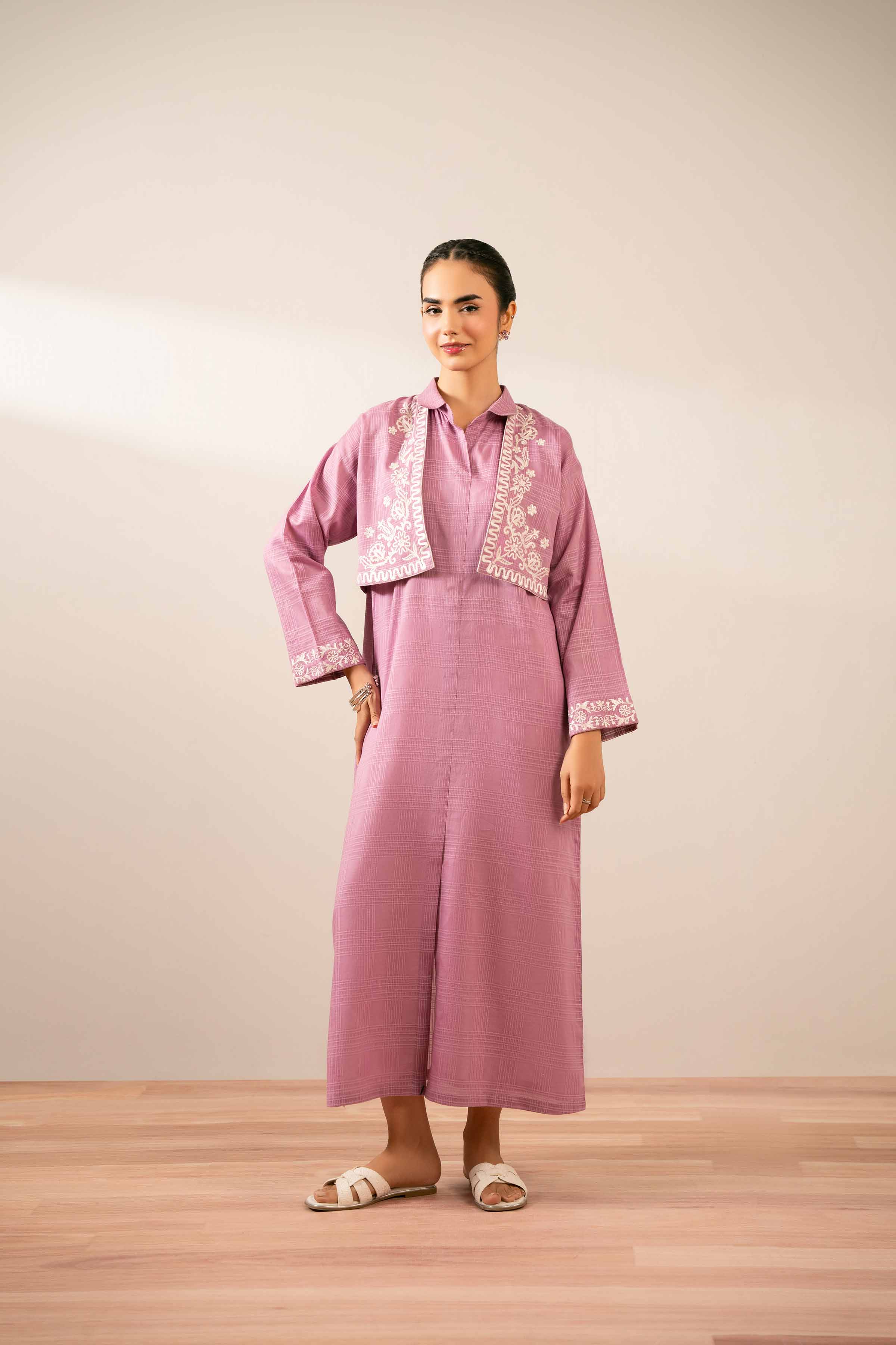 2 Piece - Embroidered Suit - FS25-37 - Image 2