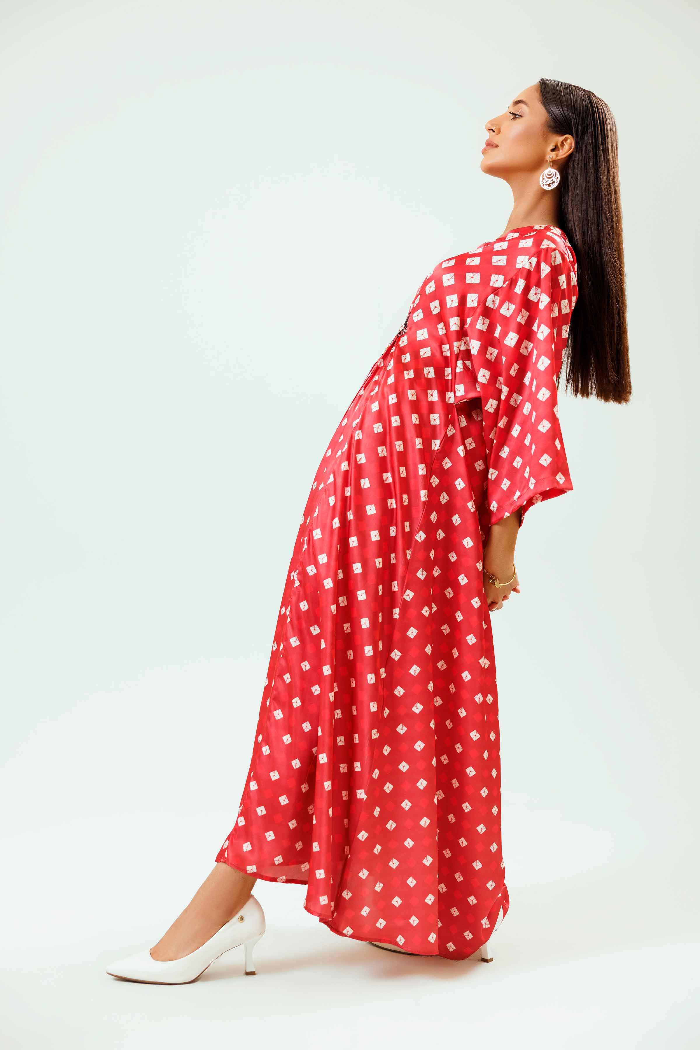 Printed Embroidered Dress - FSW24-07 - Image 6