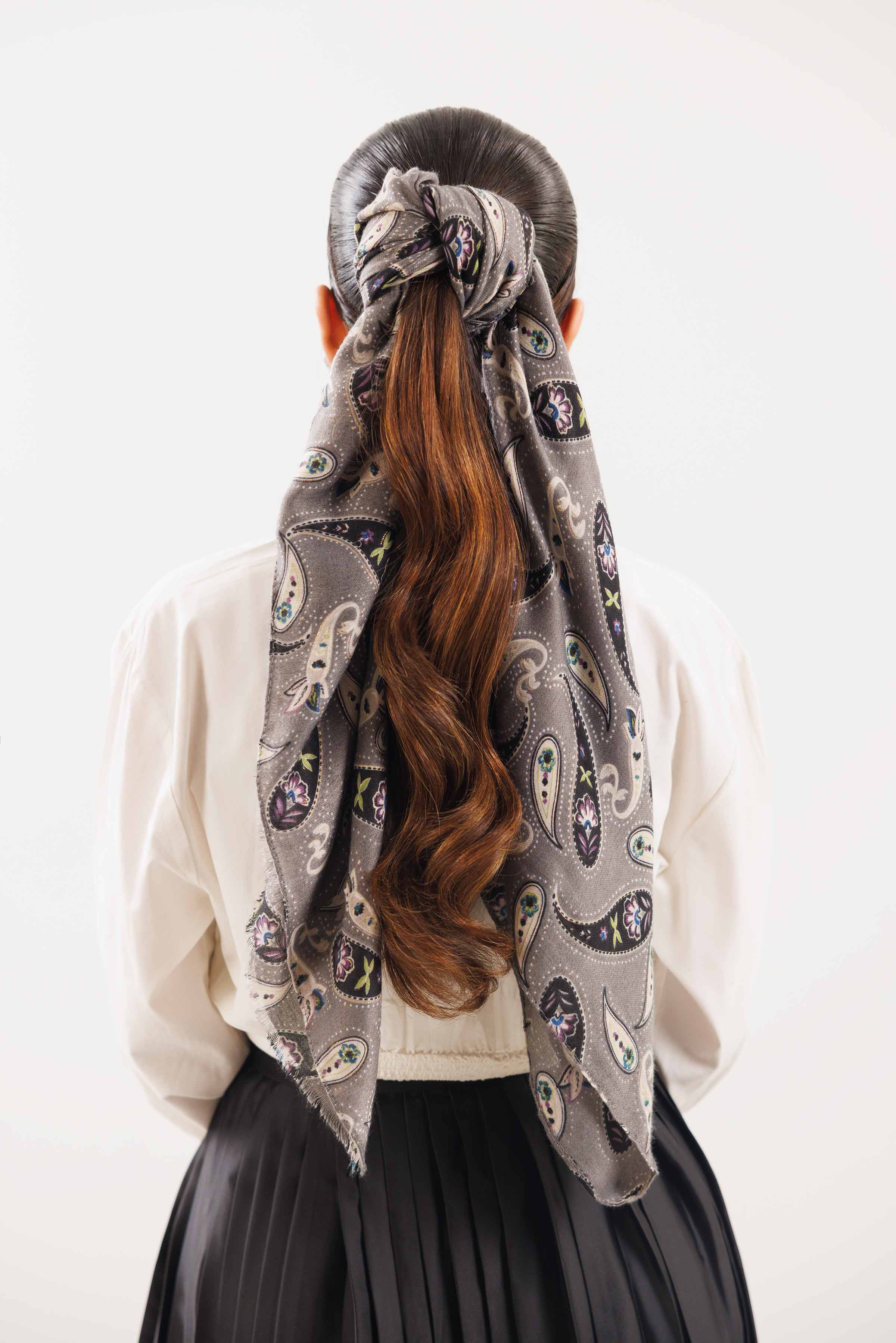 Grey Women Scarf-442752111 - Image 3