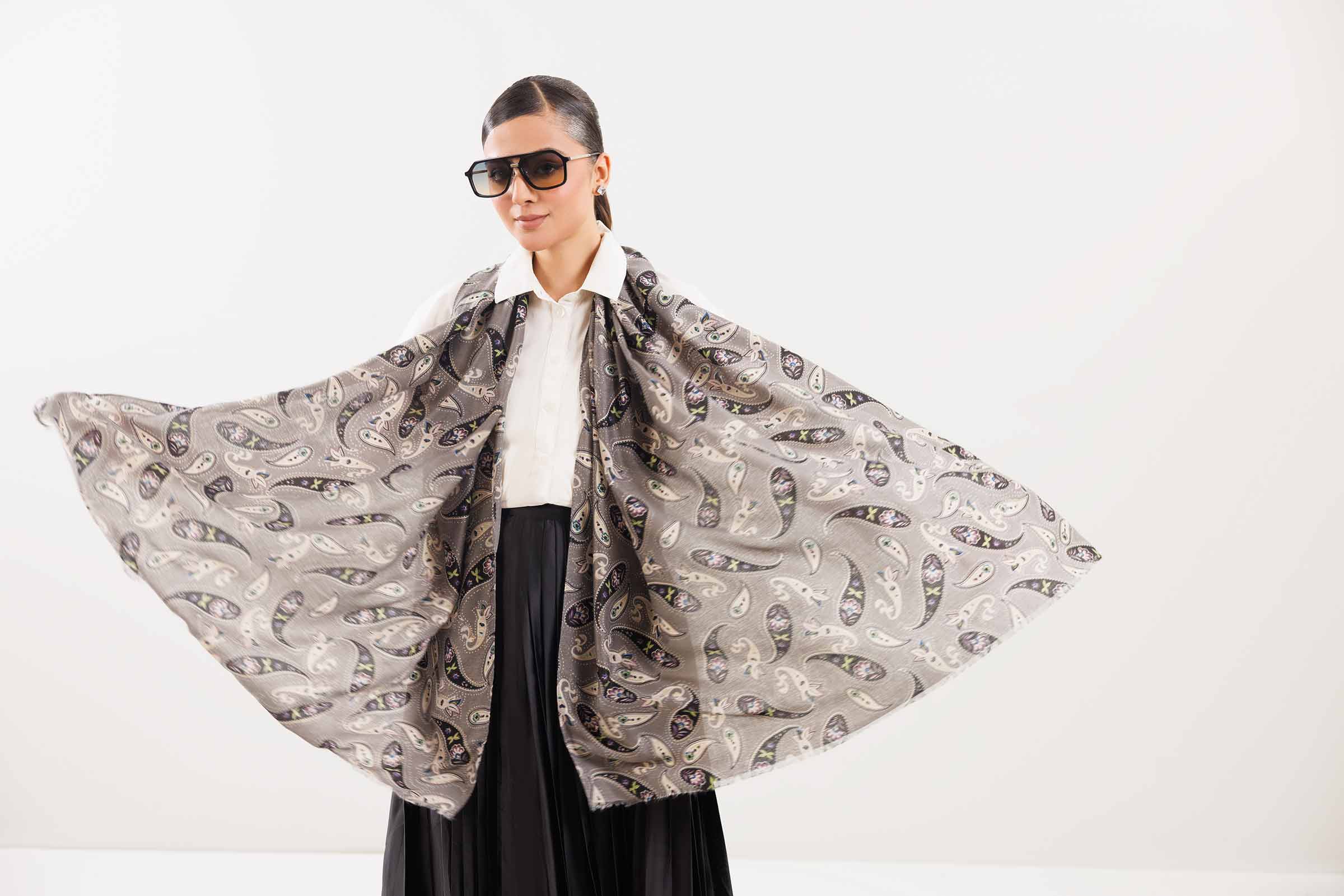 Grey Women Scarf-442752111 - Image 4