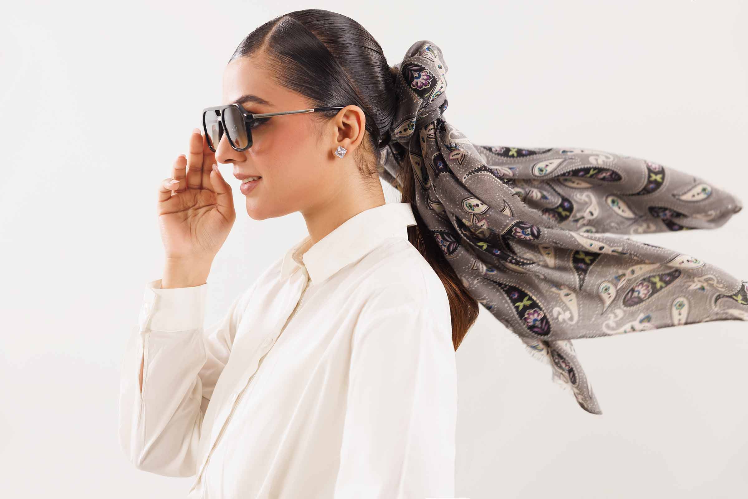 Grey Women Scarf-442752111 - Image 5