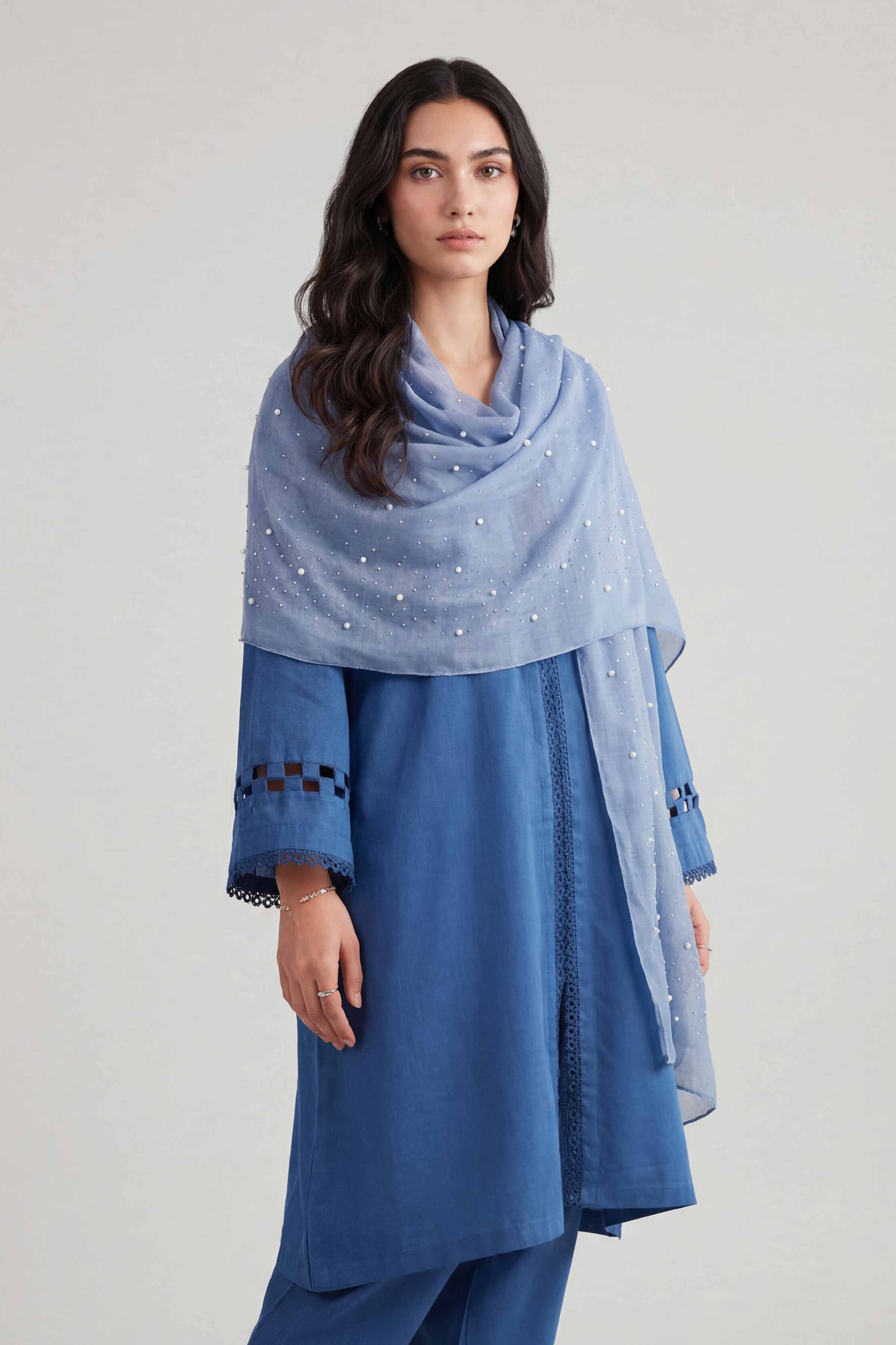 Blue Women Scarf-447932108 - Image 6
