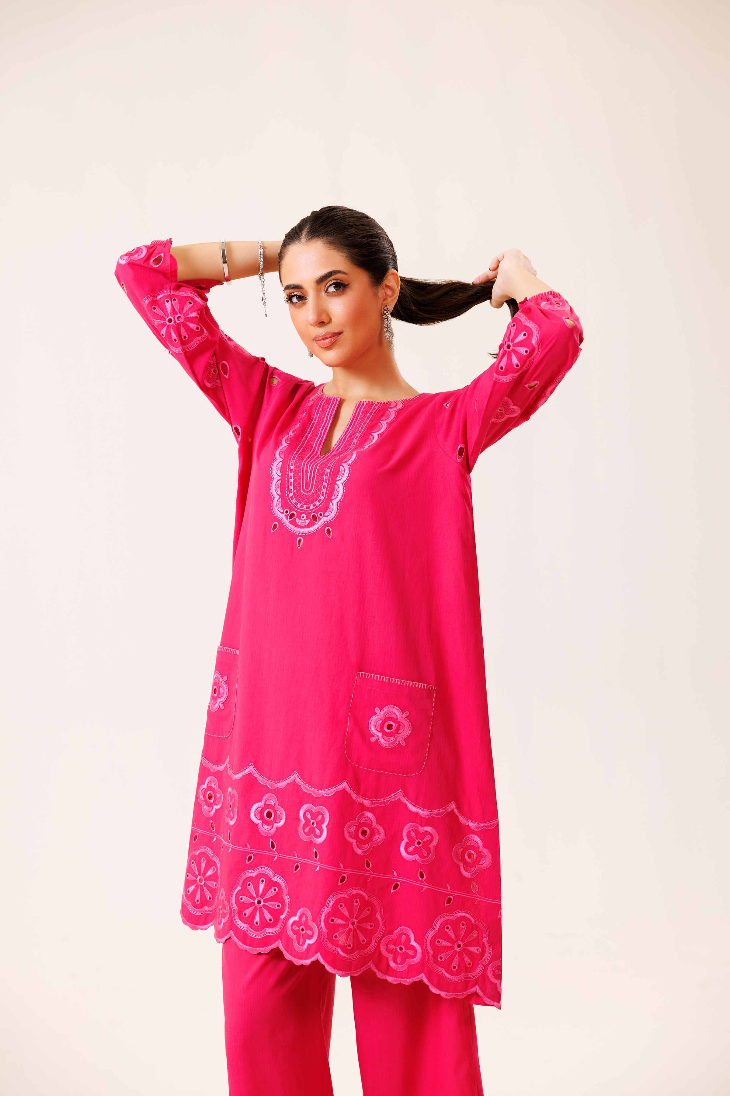2 Piece - Embroidered Suit - KFE24-113 - Image 4