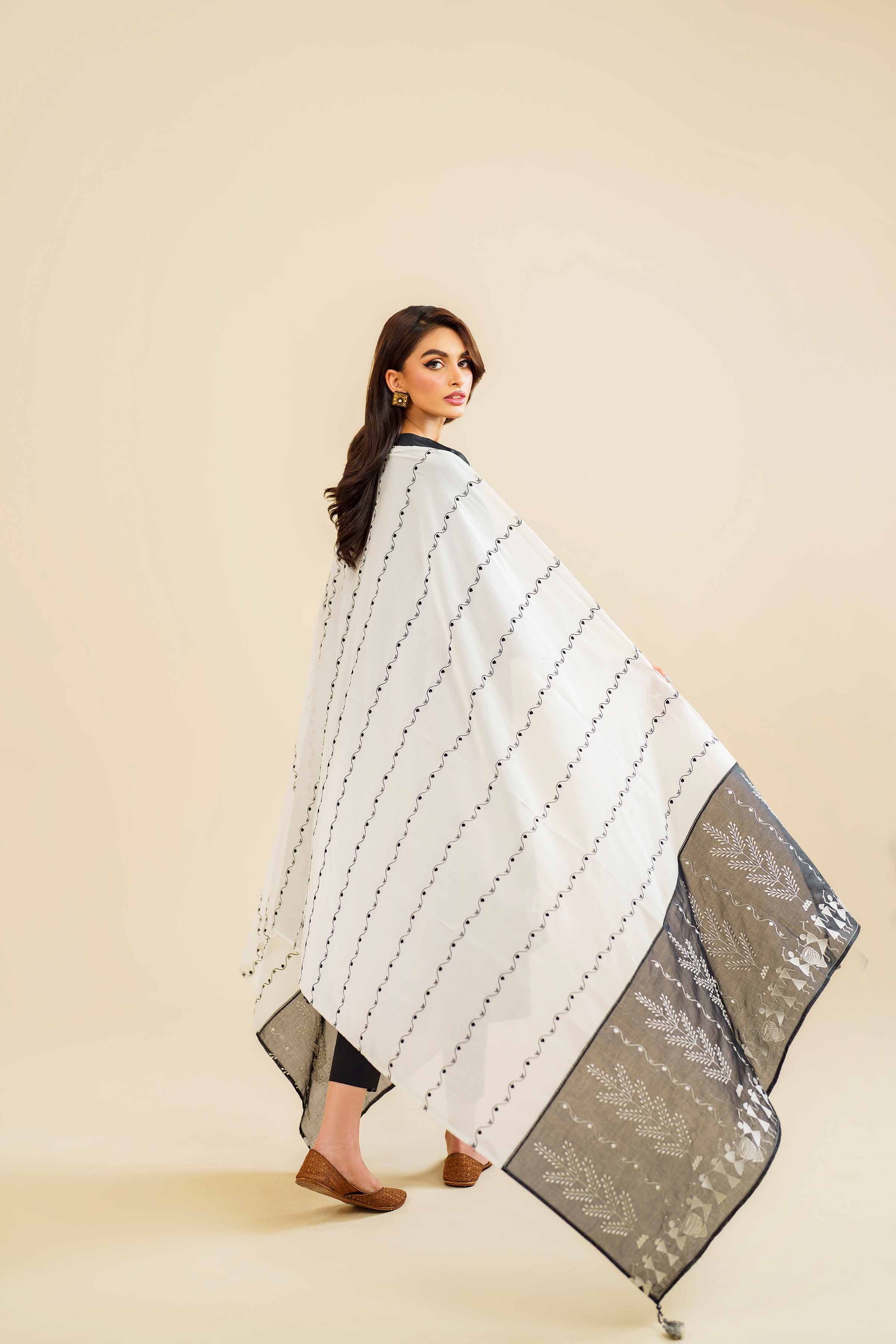Embroidered Dupatta - KFE24-130 - Image 3