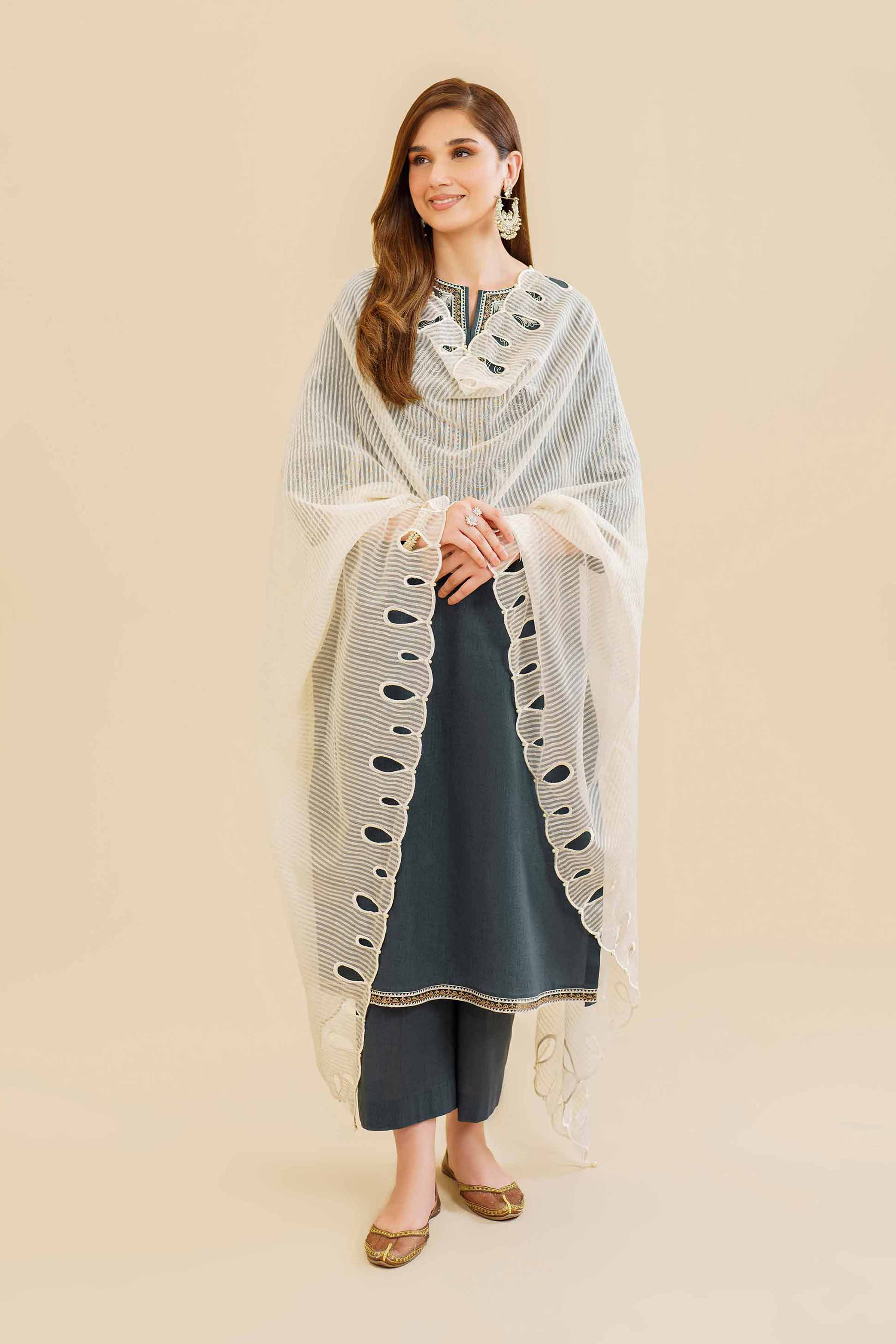 Embroidered Dupatta - KFE24-131 - Image 2