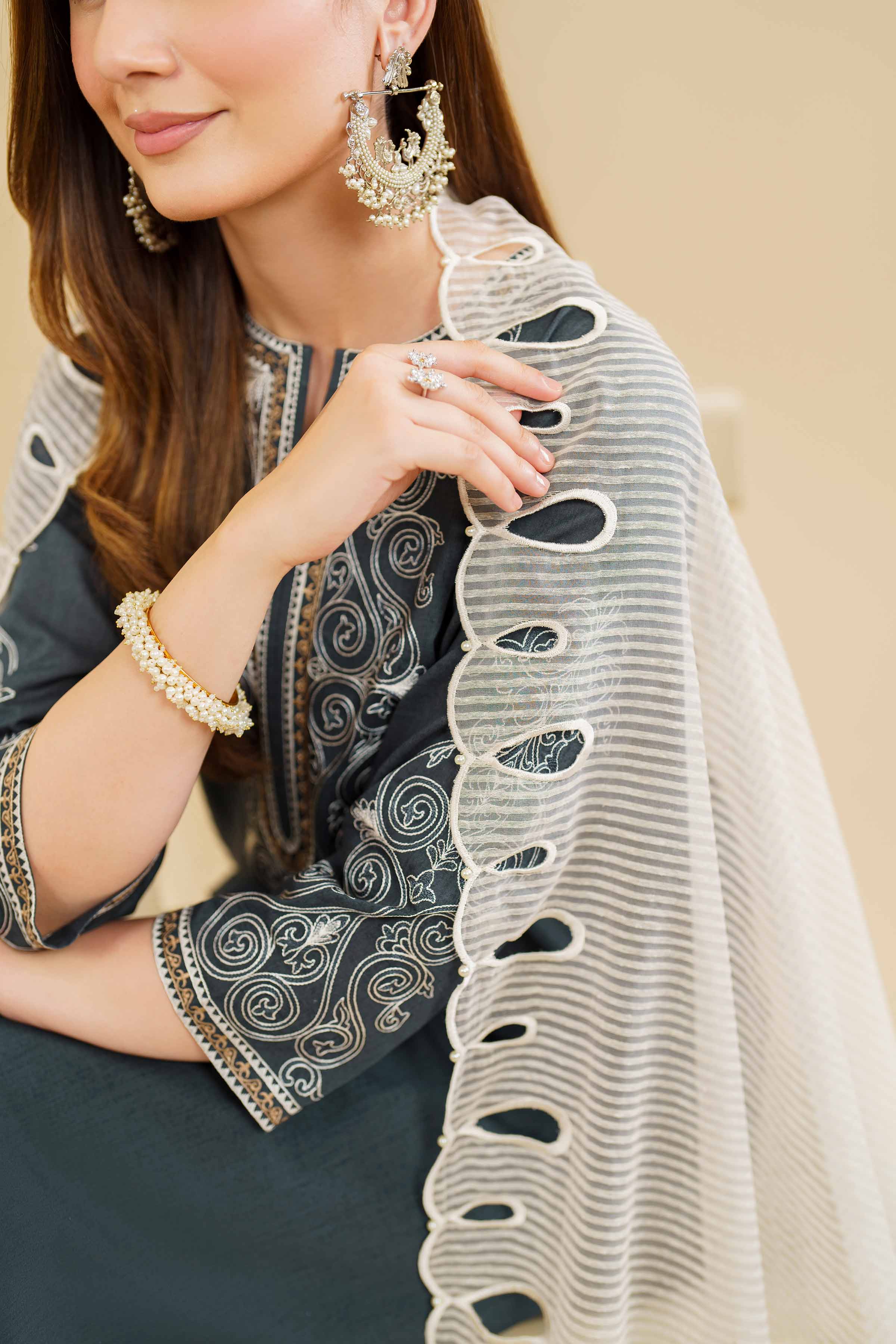 Embroidered Dupatta - KFE24-131 - Image 3