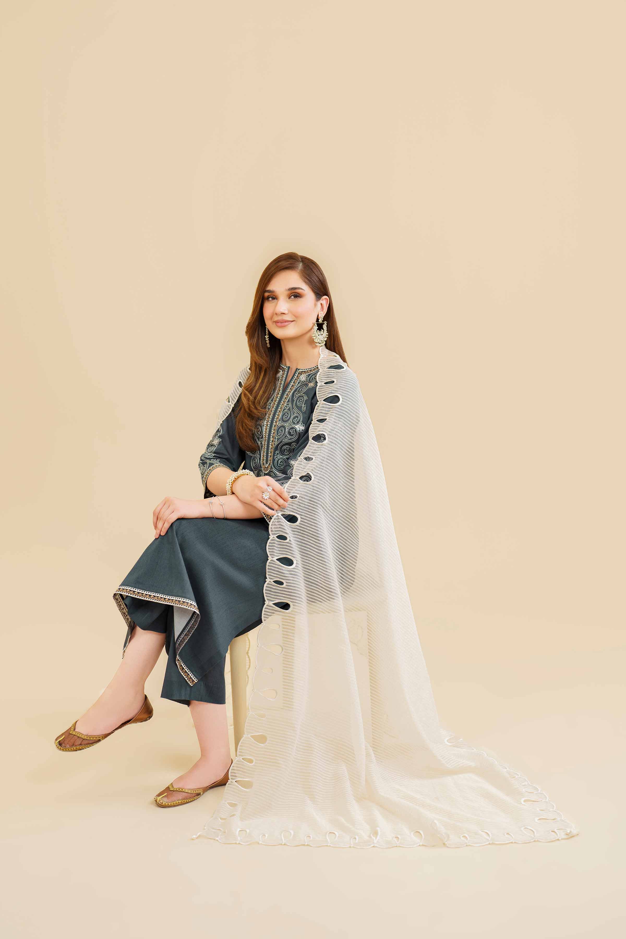Embroidered Dupatta - KFE24-131 - Image 4