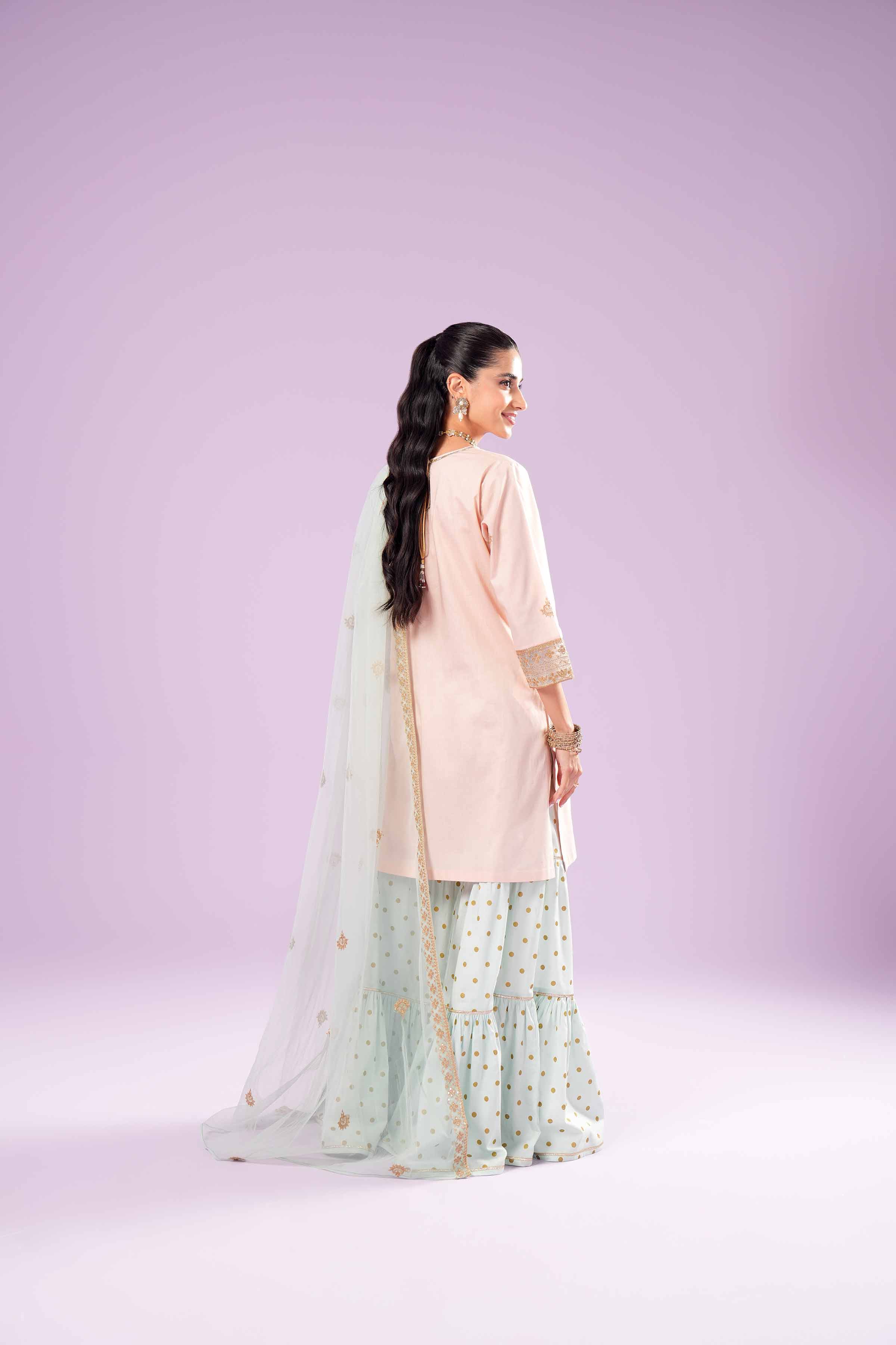 3 Piece - Printed Embroidered Suit - KFE24-75 - Image 3