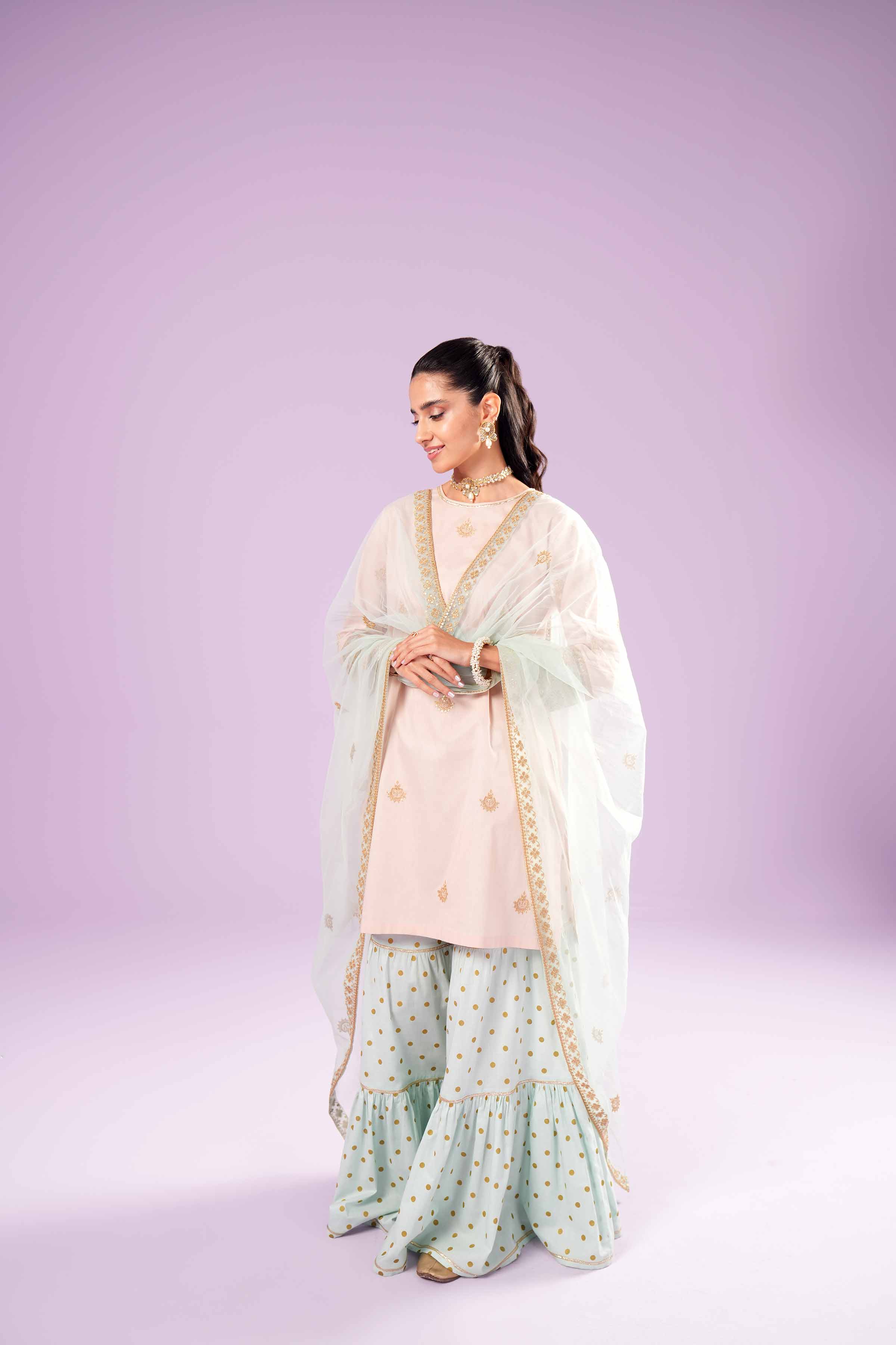 3 Piece - Printed Embroidered Suit - KFE24-75 - Image 4