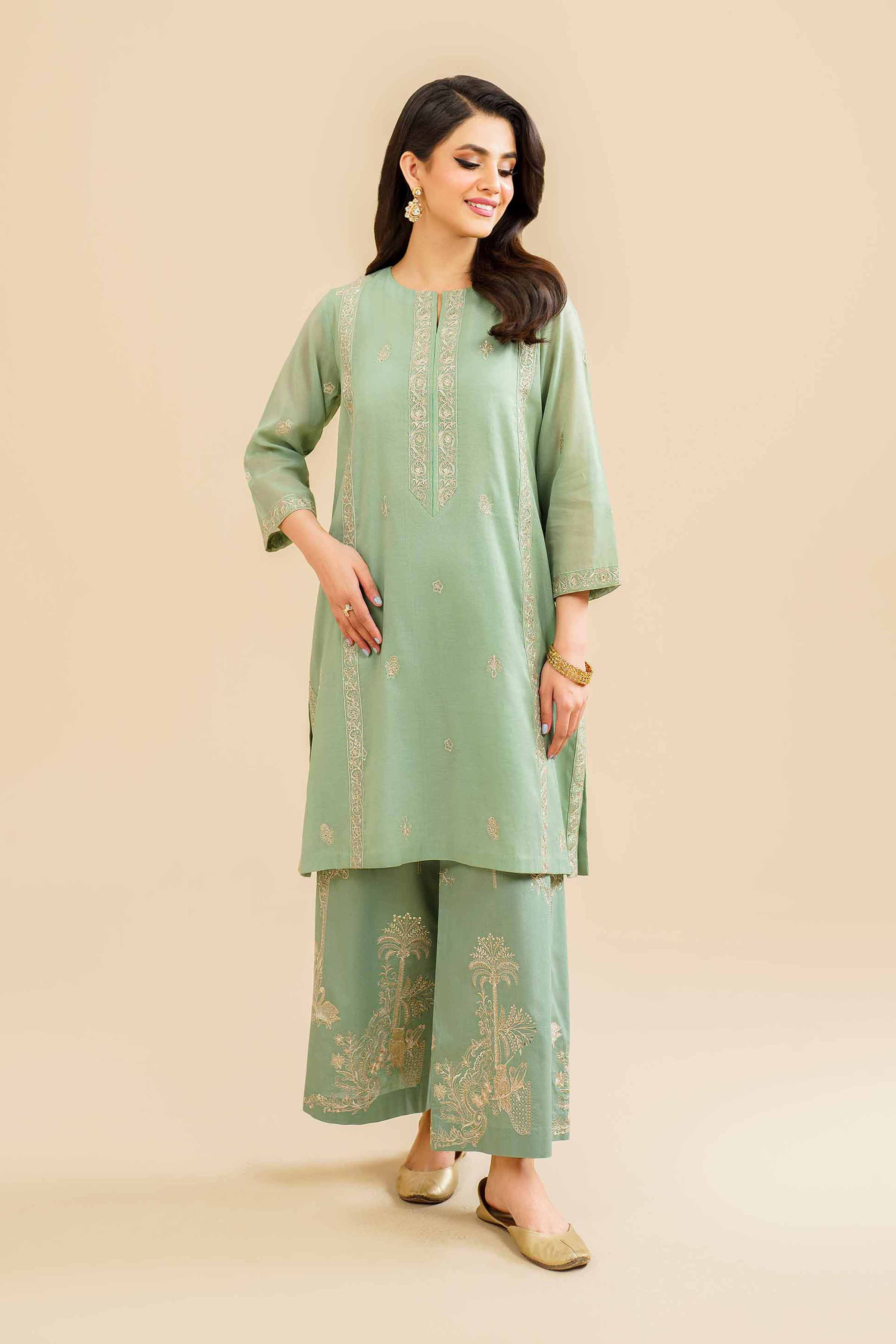 2 Piece - Embroidered Suit - KFE24-80 - Image 2