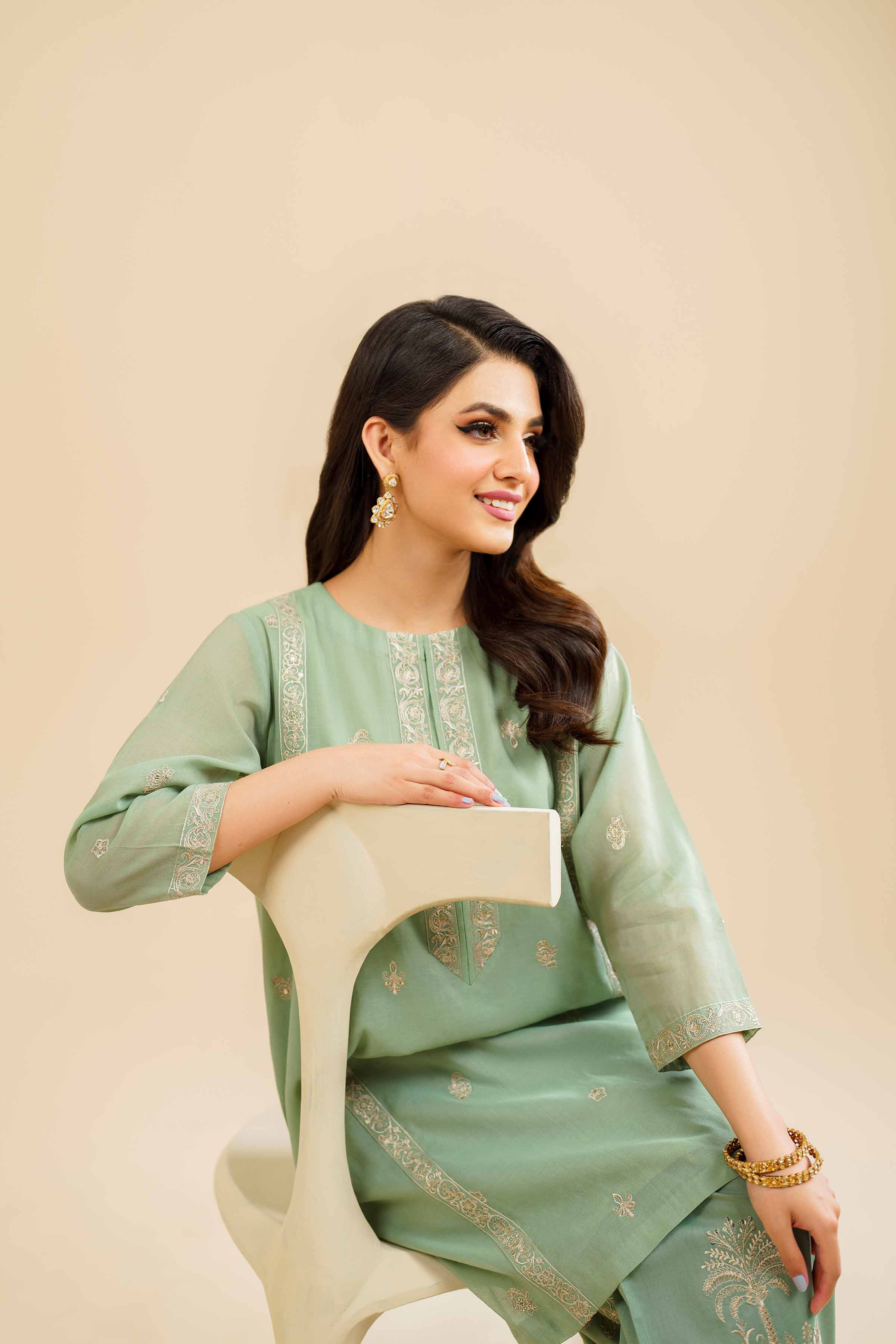2 Piece - Embroidered Suit - KFE24-80 - Image 5