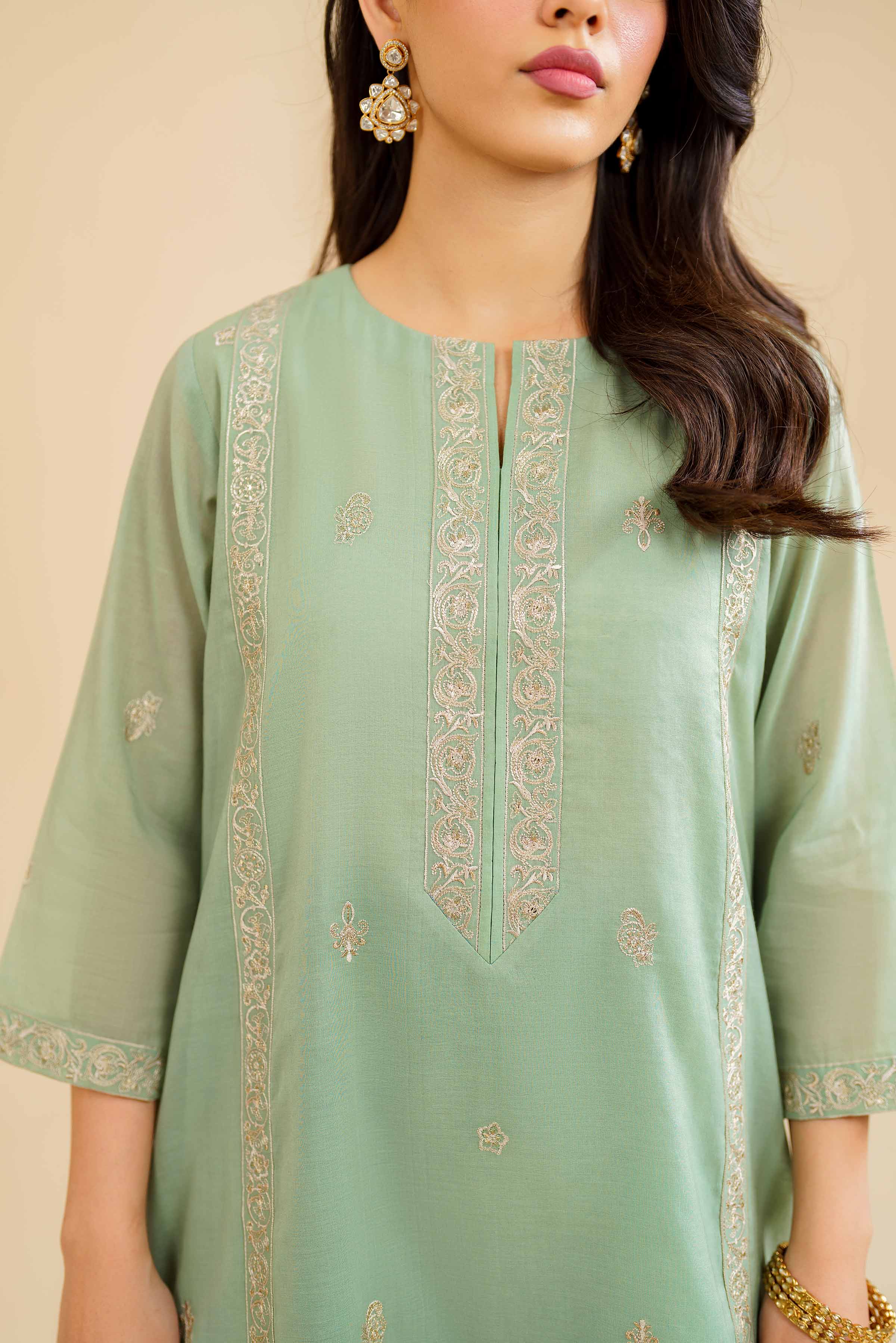 2 Piece - Embroidered Suit - KFE24-80 - Image 6