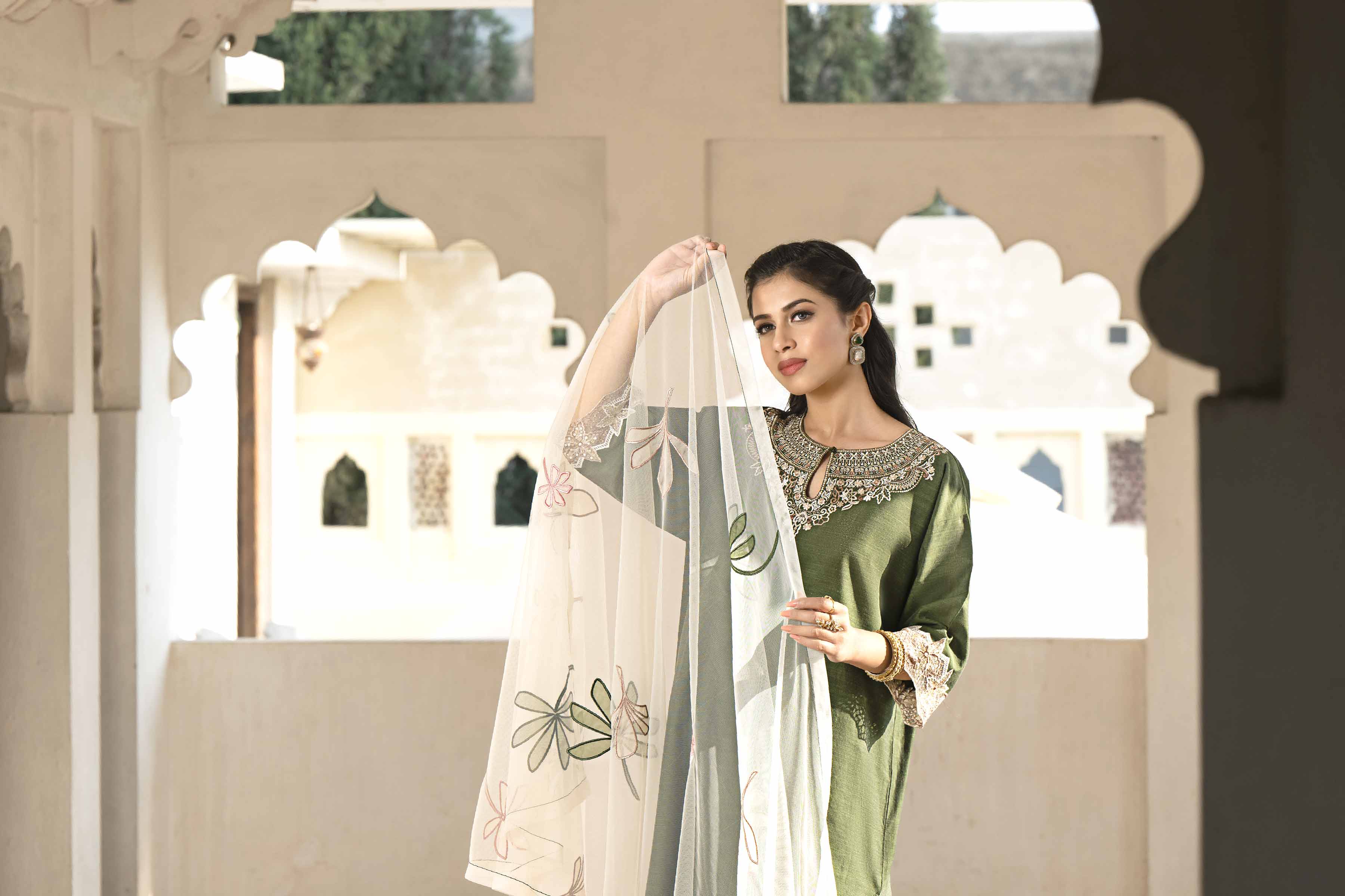 3 Piece - Embroidered Suit - KFE24-86 - Image 4
