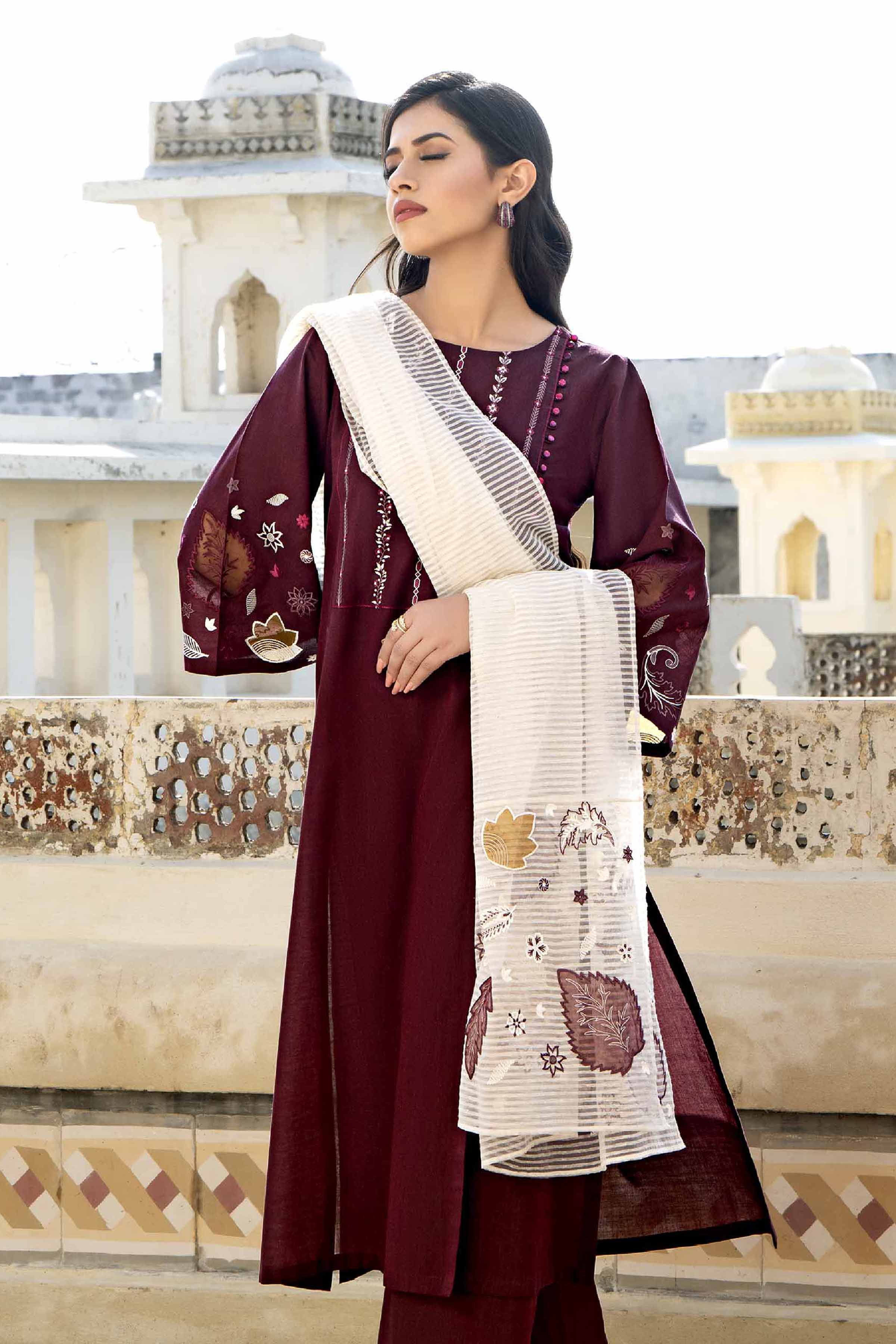 3 Piece - Embroidered Suit - KFE24-90 - Image 2