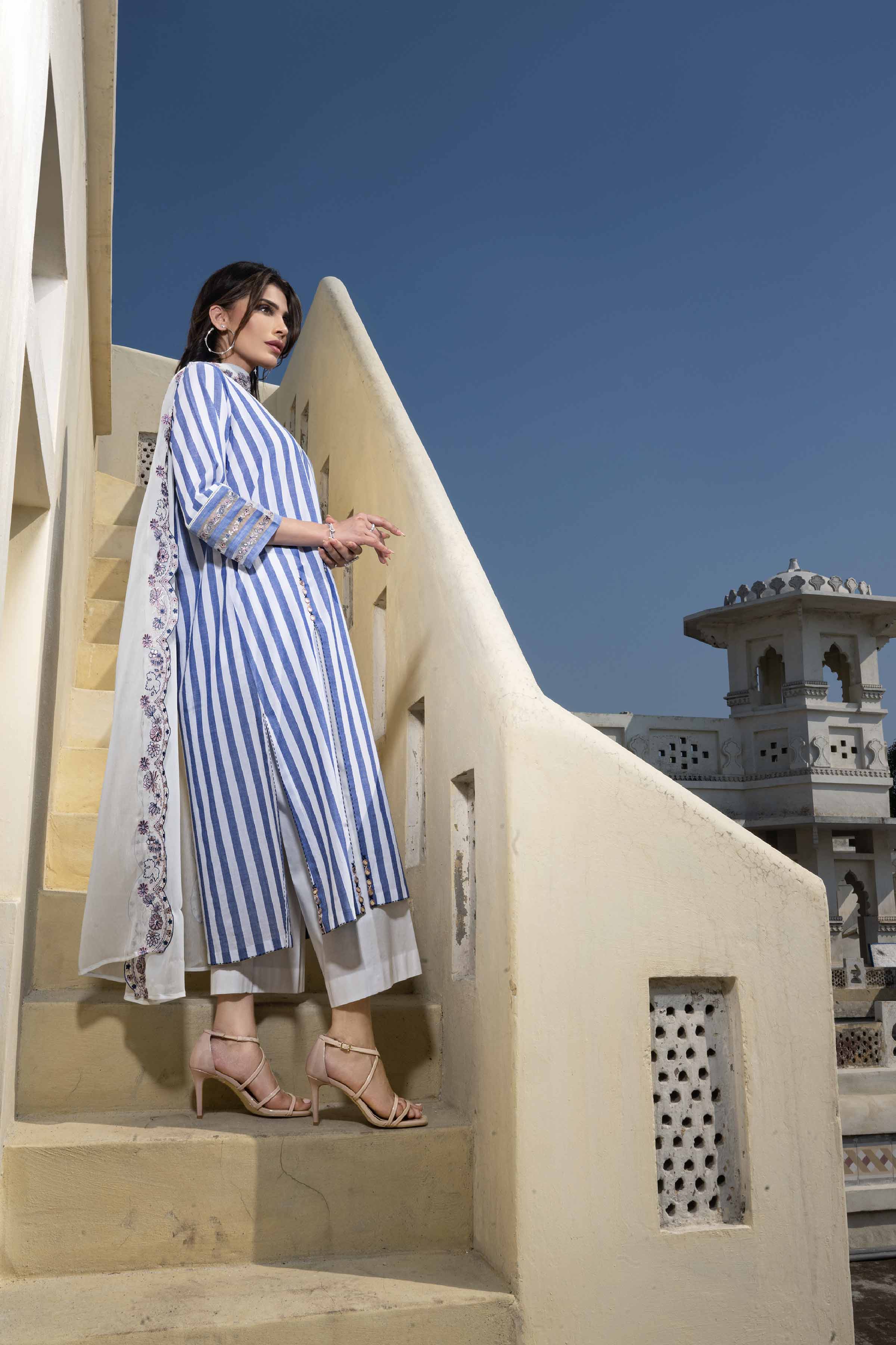 2 Piece - Embroidered Suit - KFE24-93 - Image 3