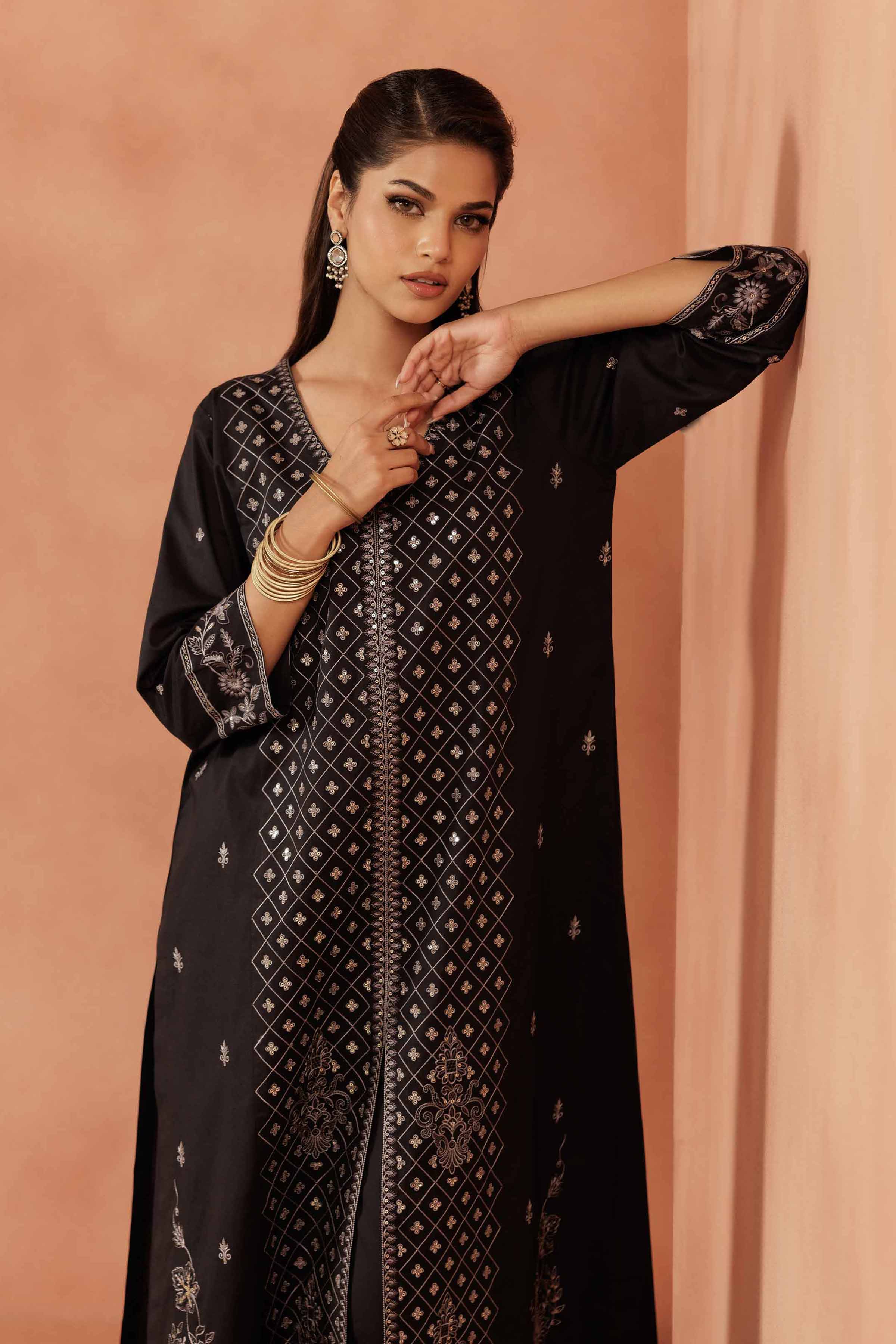 2 Piece - Embroidered Suit - KFE25-124 - Image 2