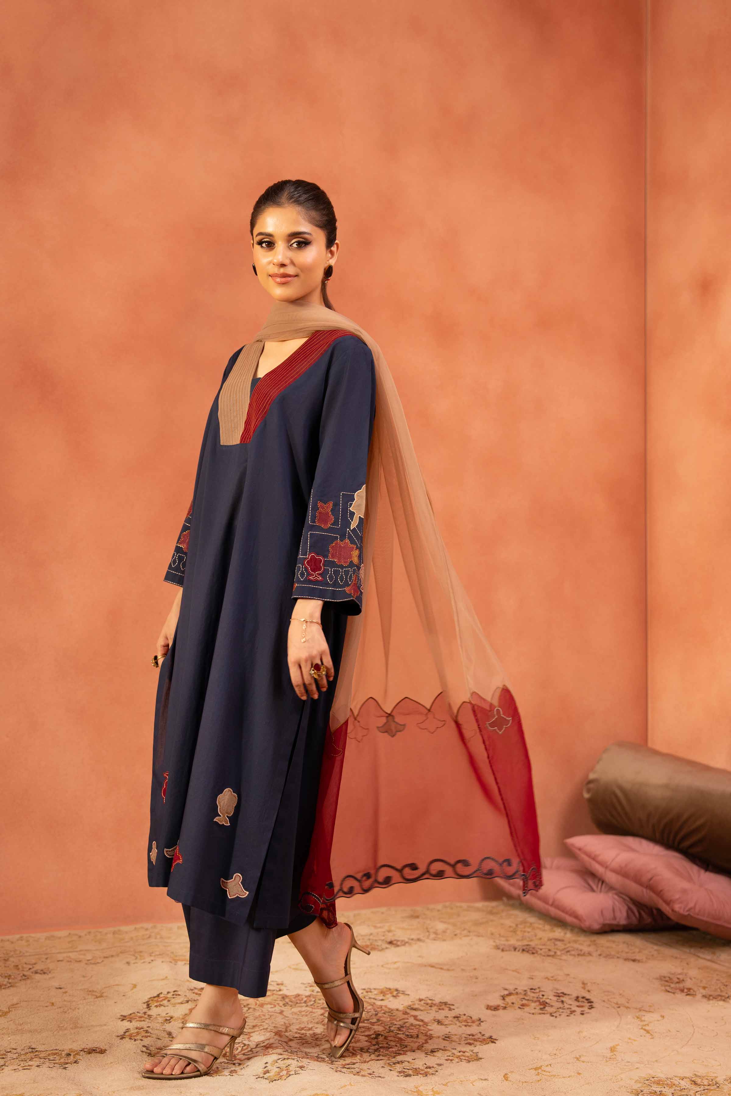 3 Piece - Embroidered Suit - KFE25-126 - Image 13