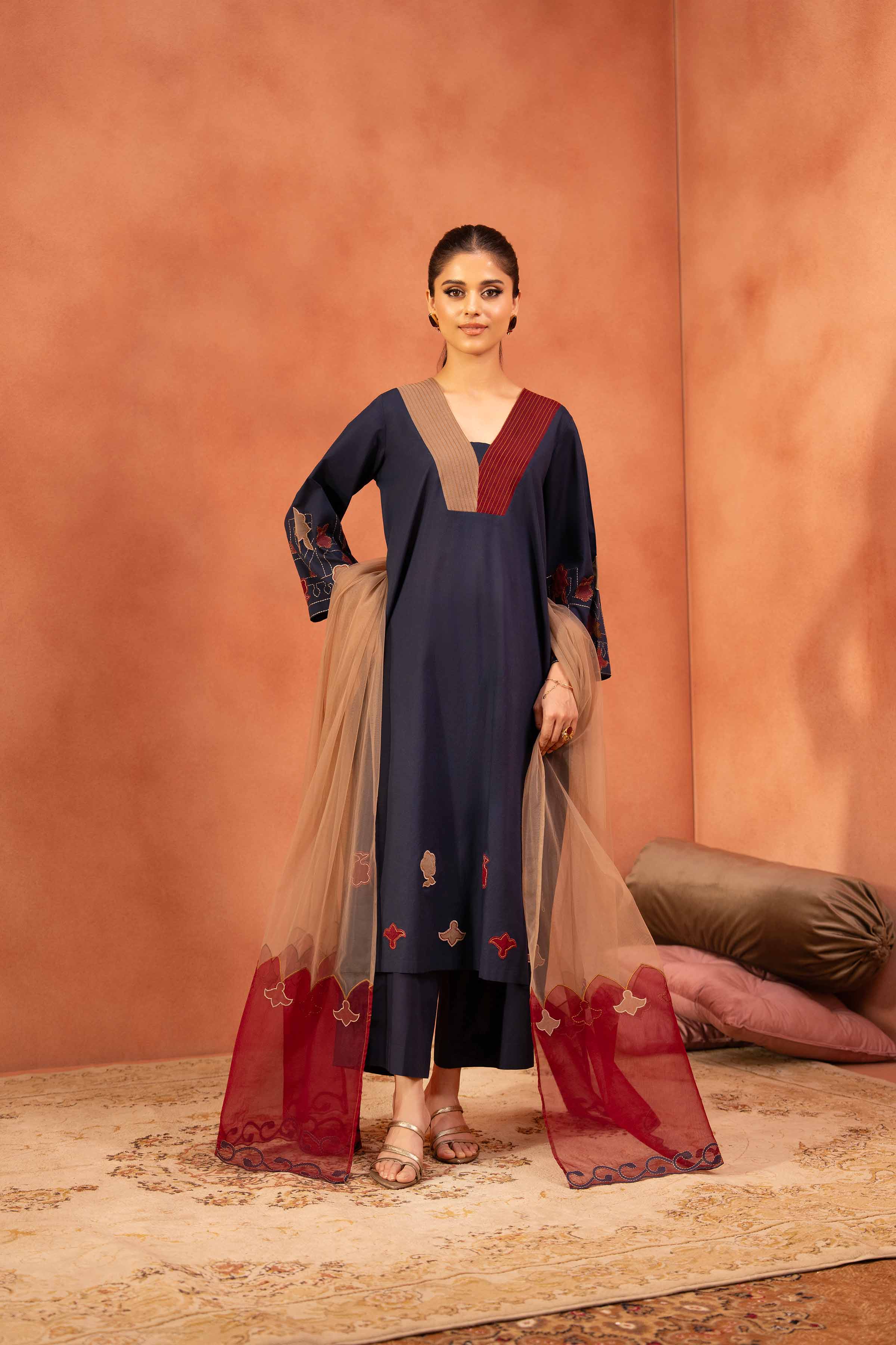 3 Piece - Embroidered Suit - KFE25-126 - Image 4