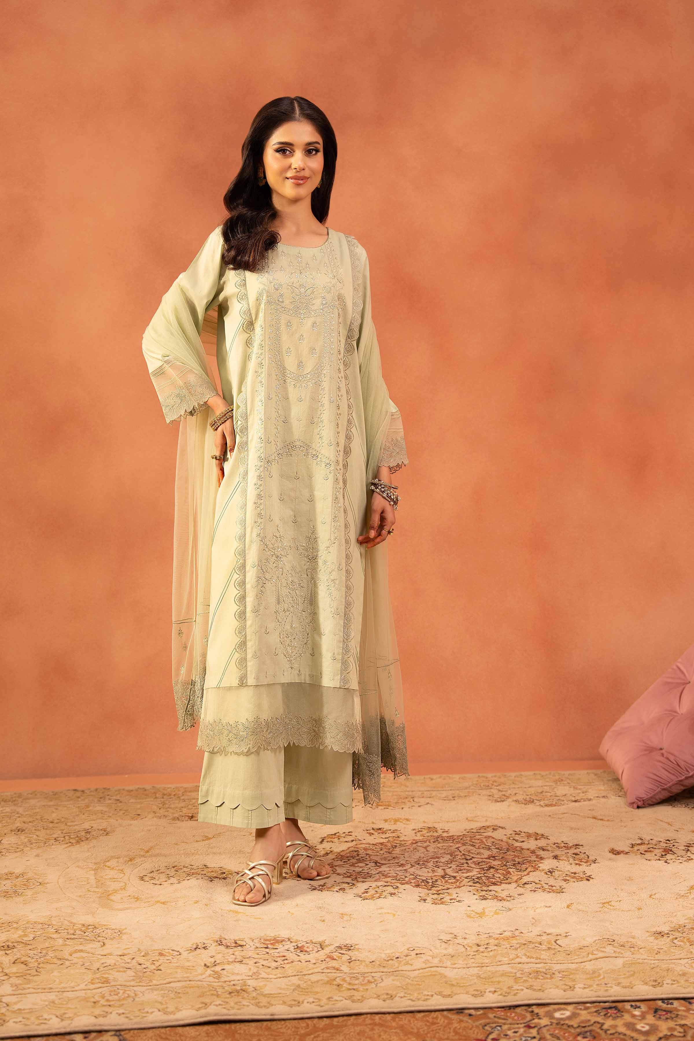 3 Piece - Embroidered Suit - KFE25-133 - Image 4