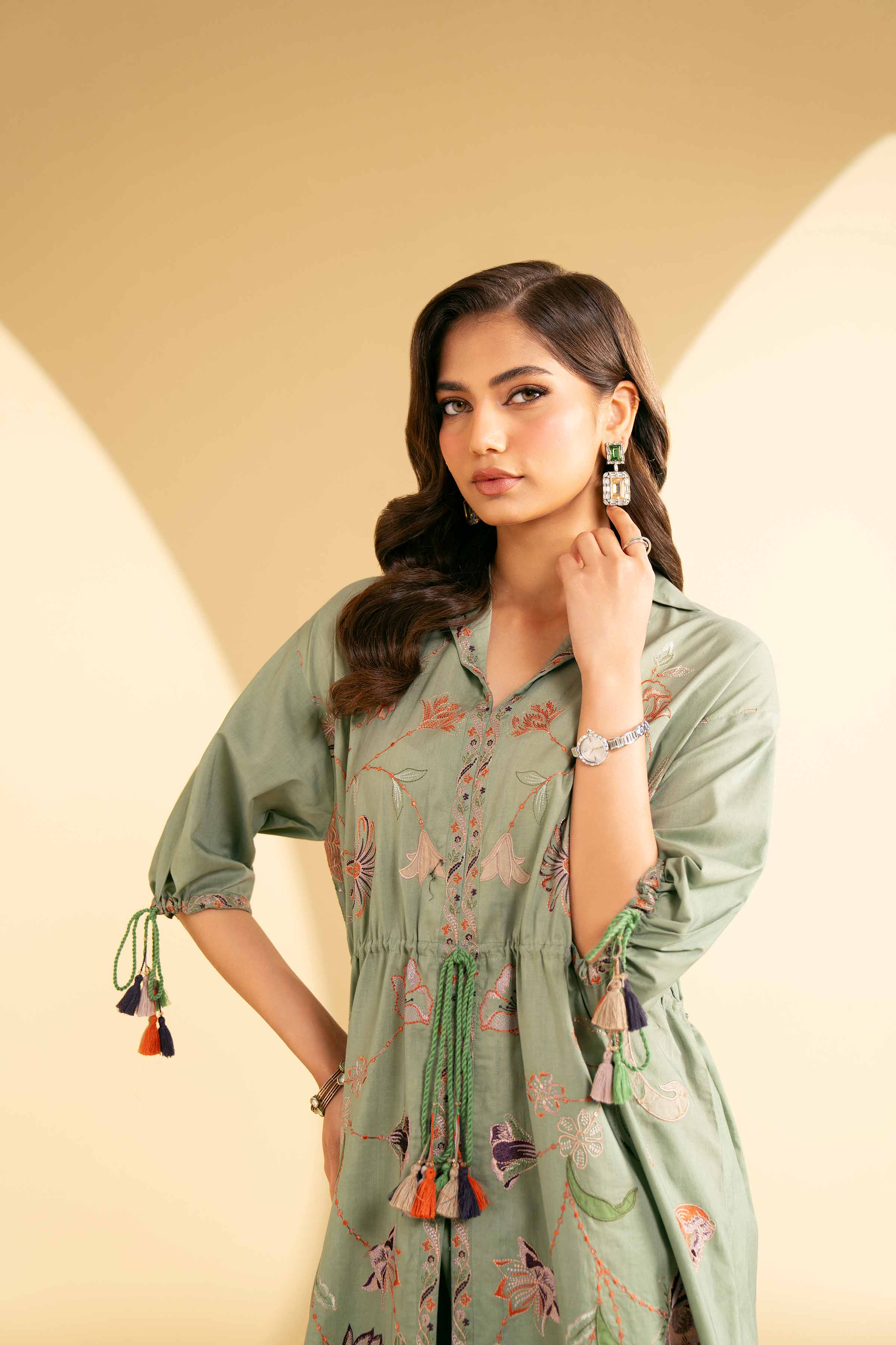 2 Piece - Embroidered Suit - KFE25-14 - Image 6