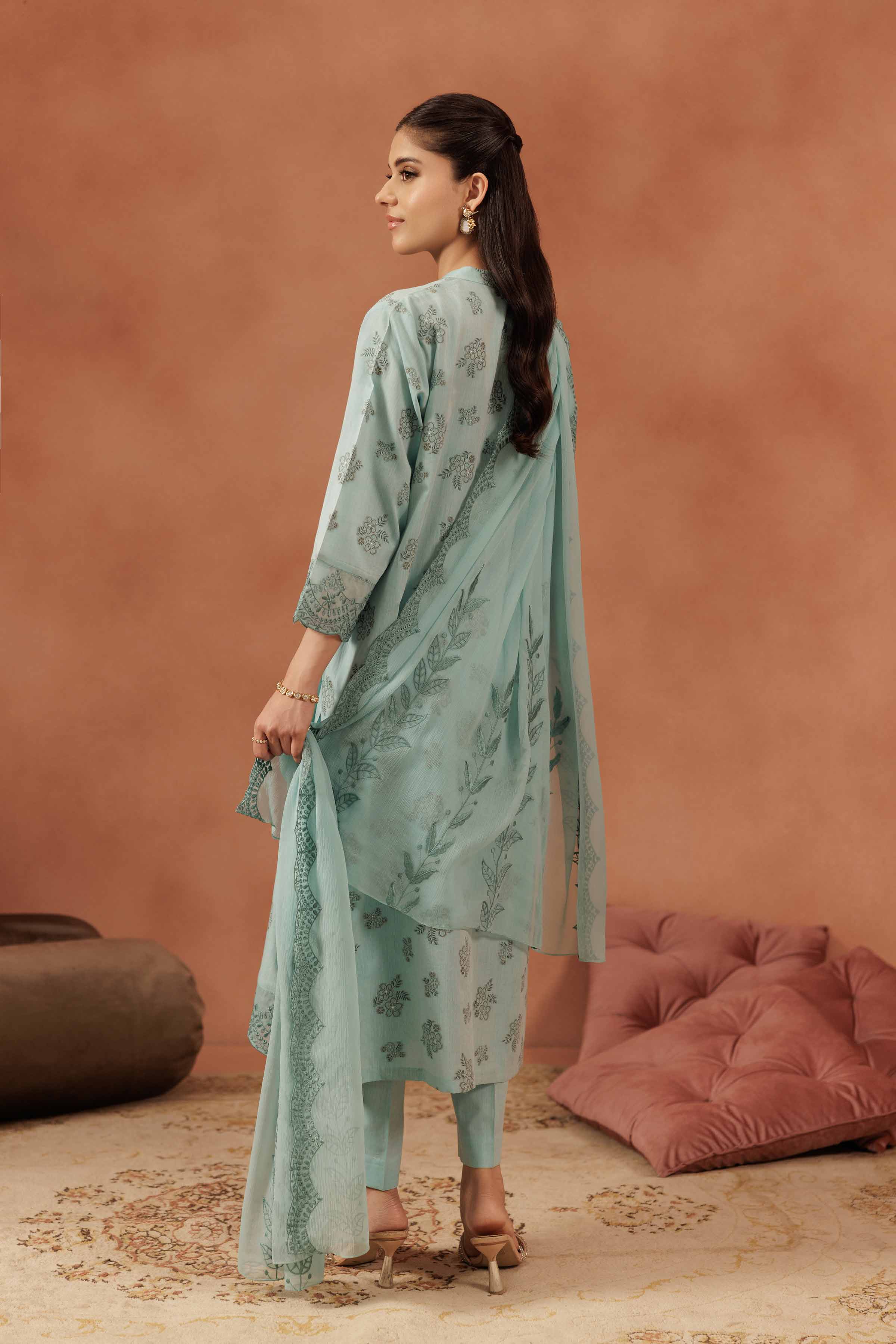 3 Piece - Embroidered Suit - KFE25-159 - Image 6