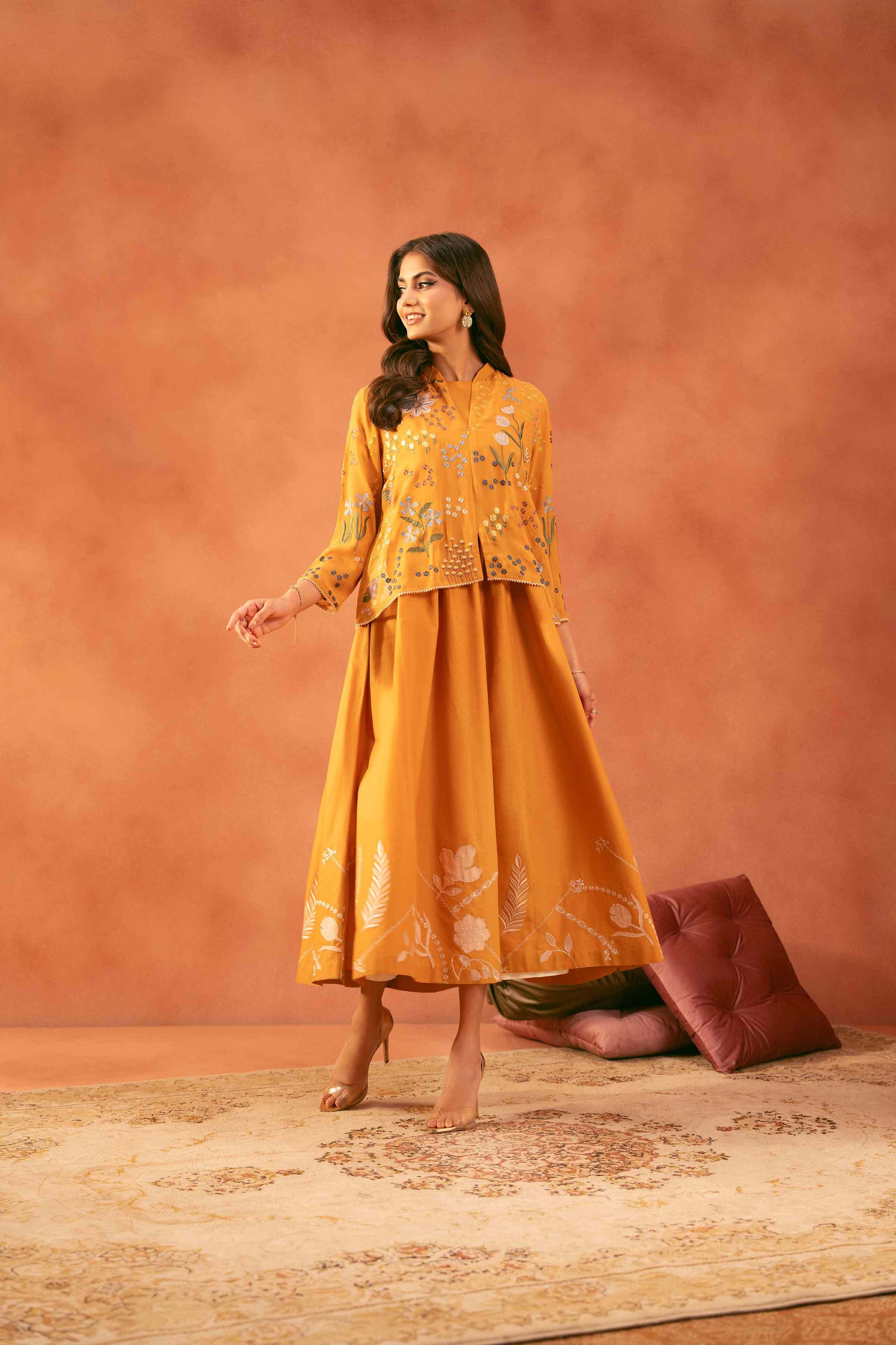 2 Piece - Embroidered Suit - KFE25-169 - Image 5