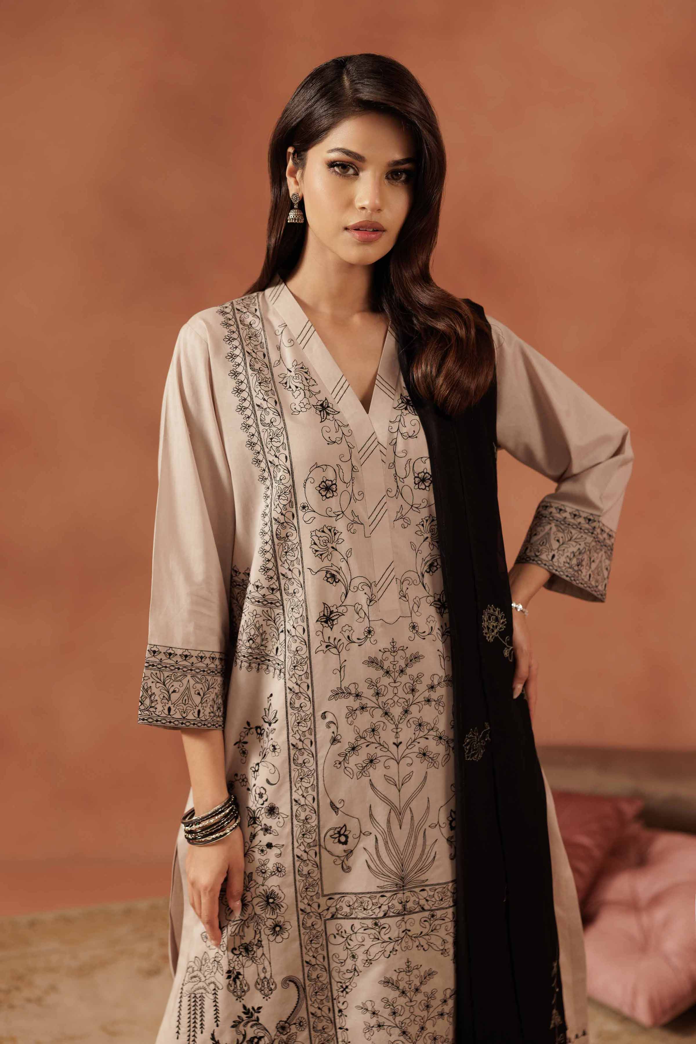 3 Piece - Embroidered Suit - KFE25-179 - Image 2