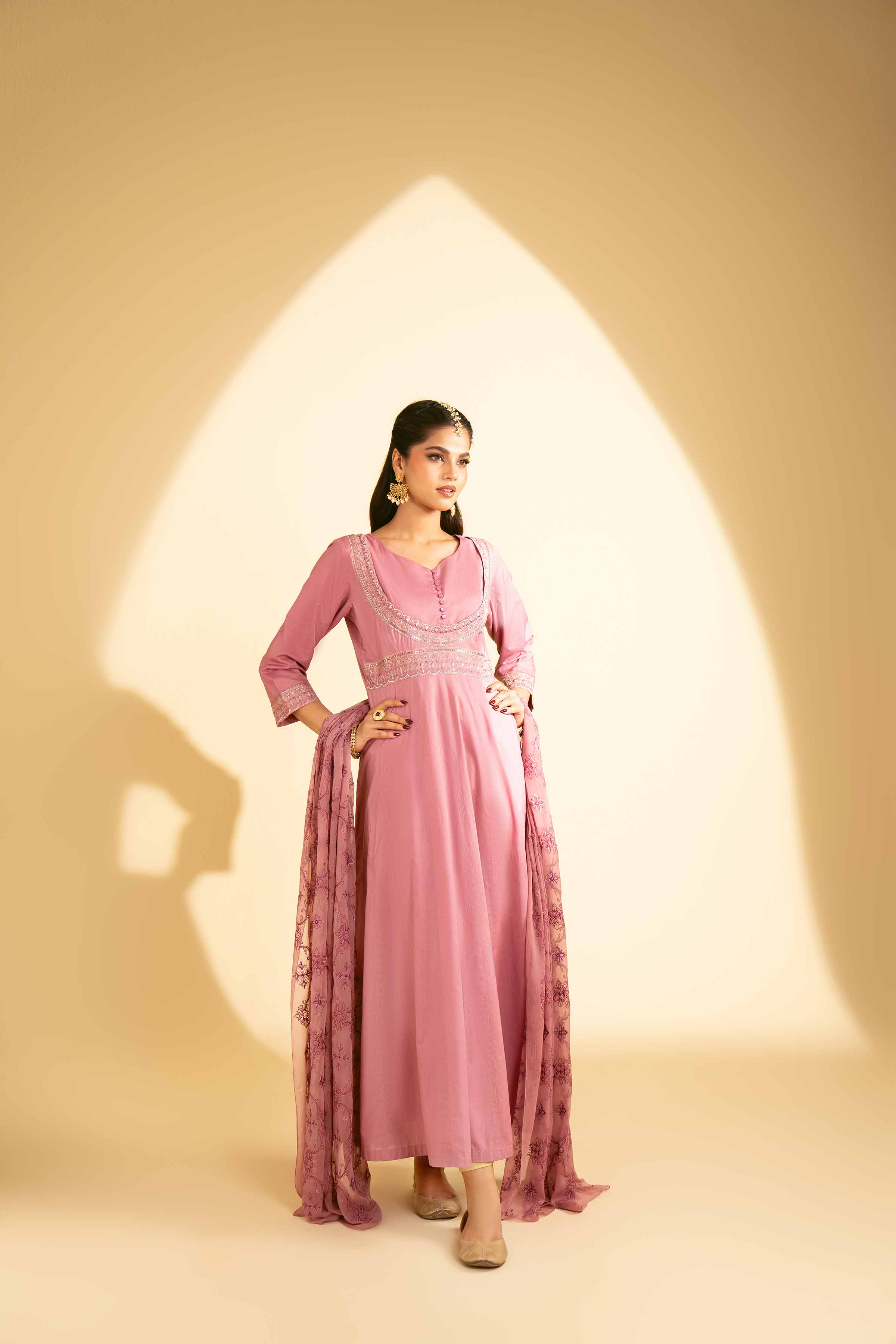 2 Piece - Embroidered Suit - KFE25-18 - Image 6