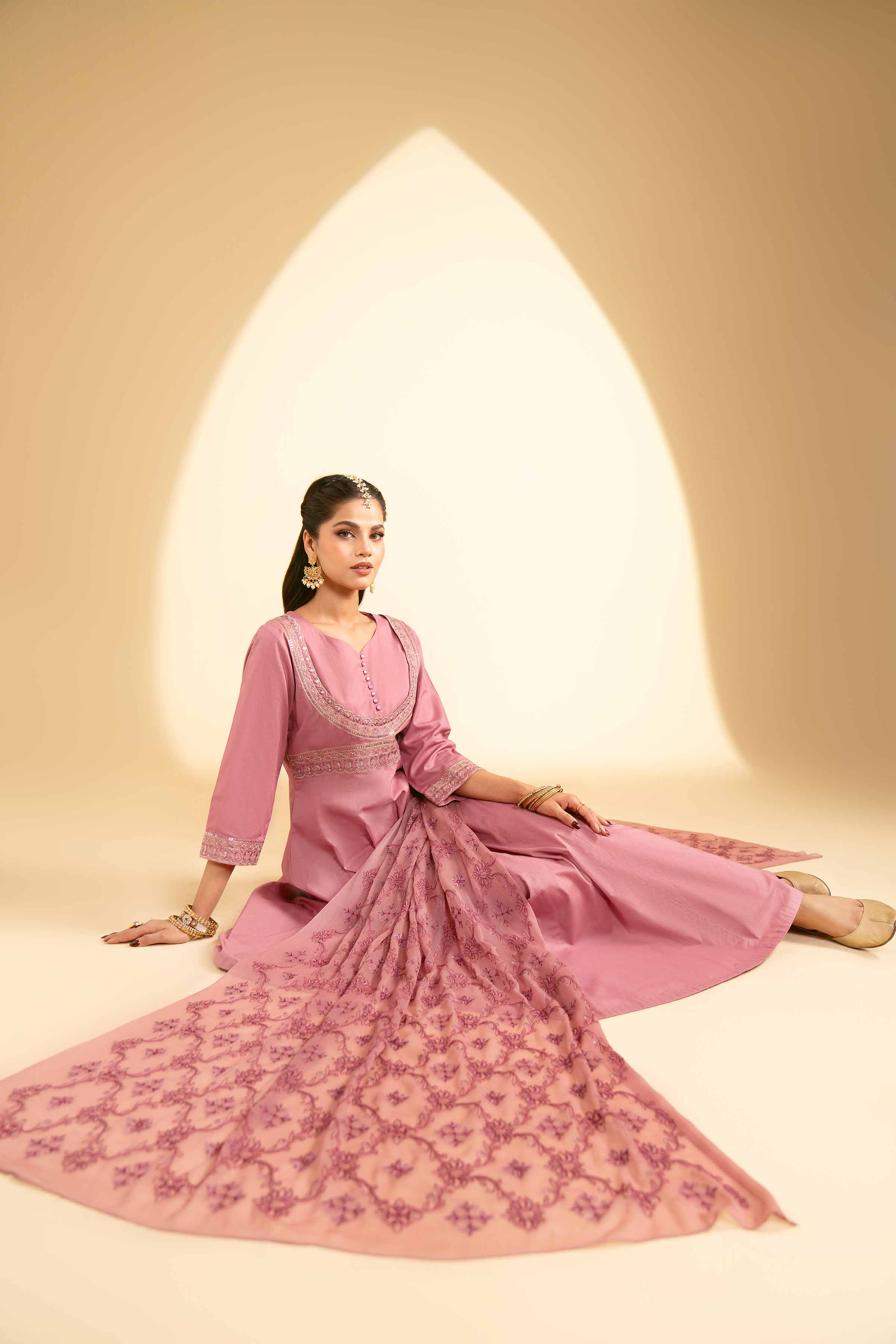 2 Piece - Embroidered Suit - KFE25-18 - Image 7