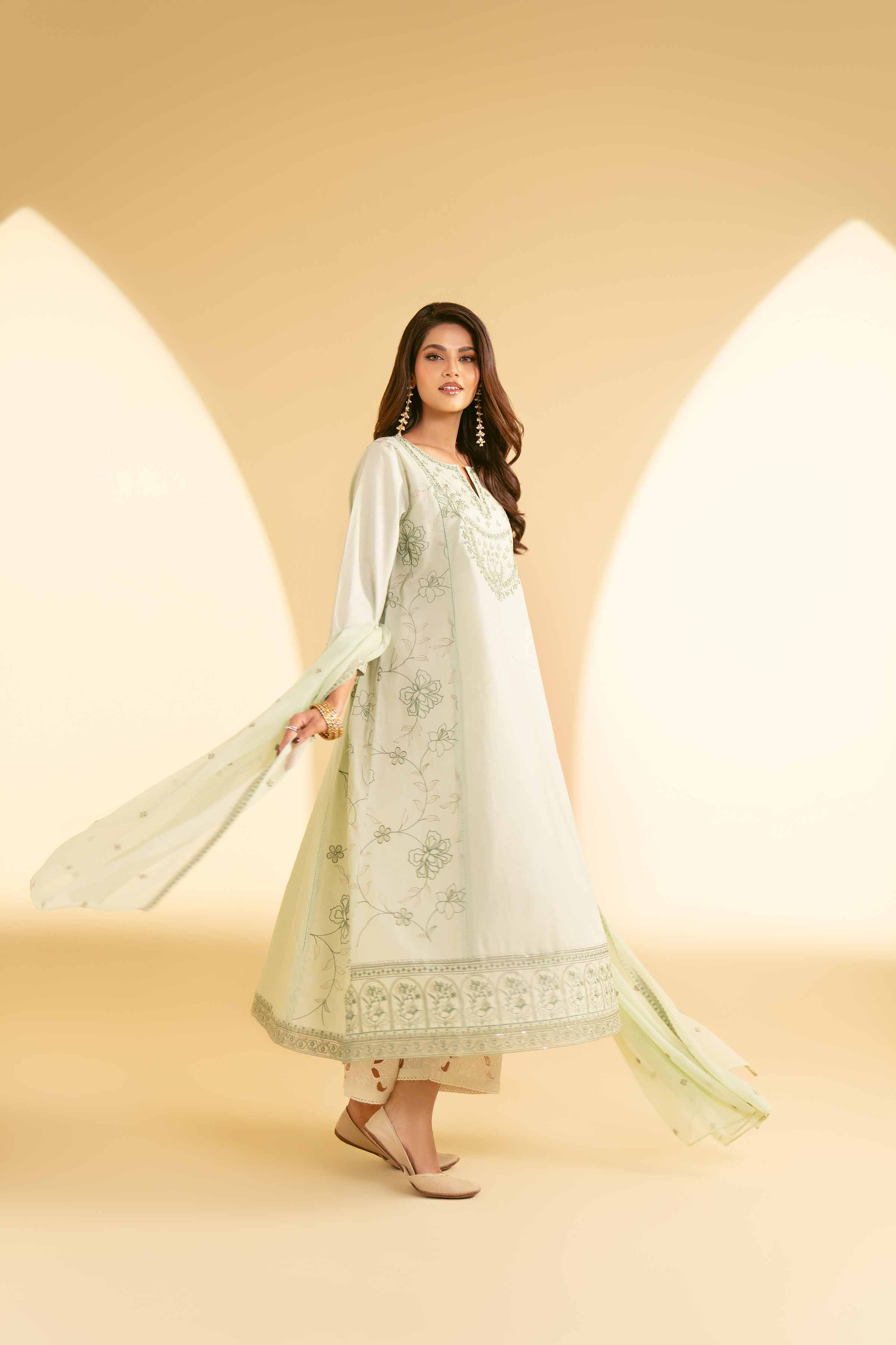 2 Piece - Embroidered Suit - KFE25-22 - Image 4