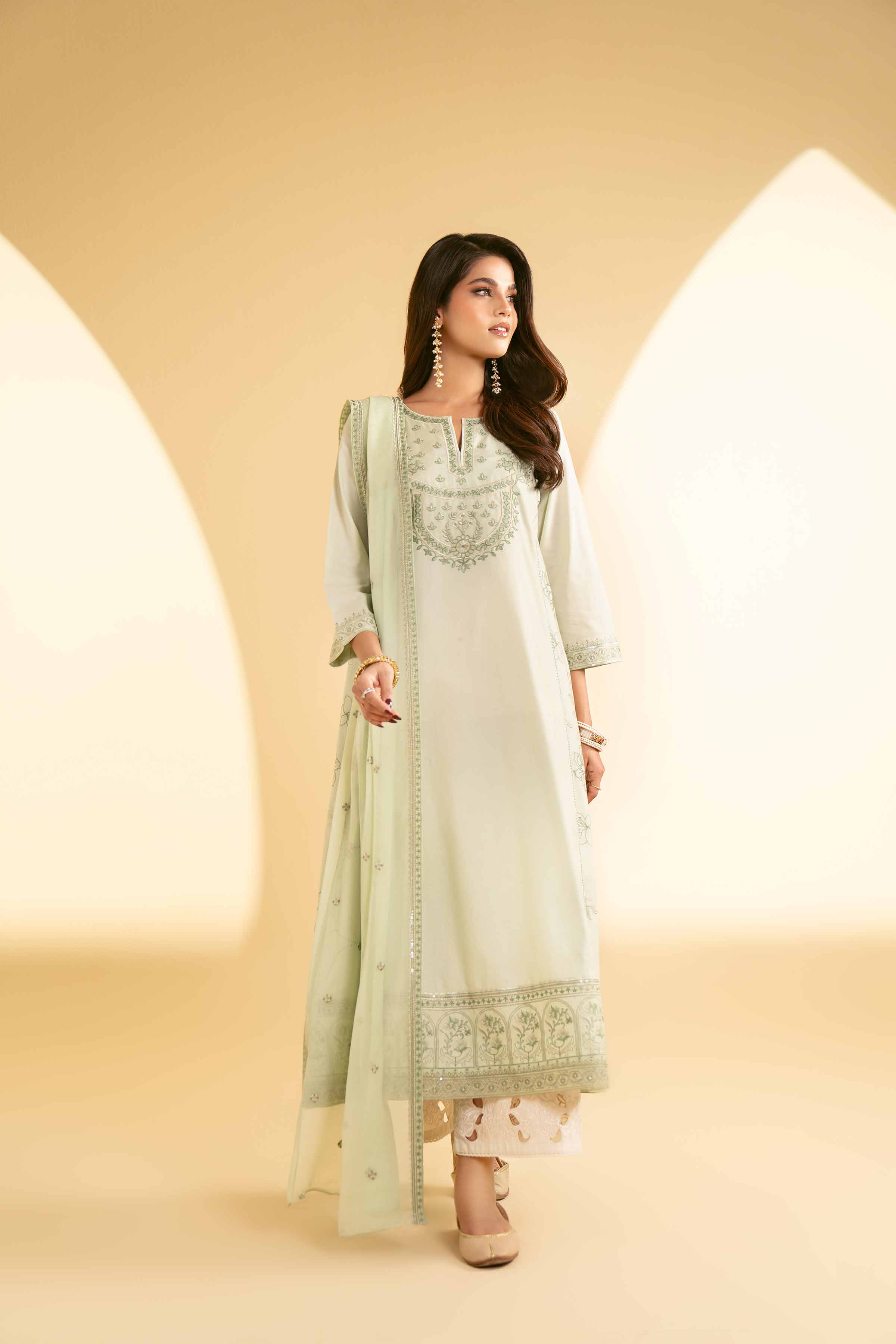 2 Piece - Embroidered Suit - KFE25-22 - Image 5