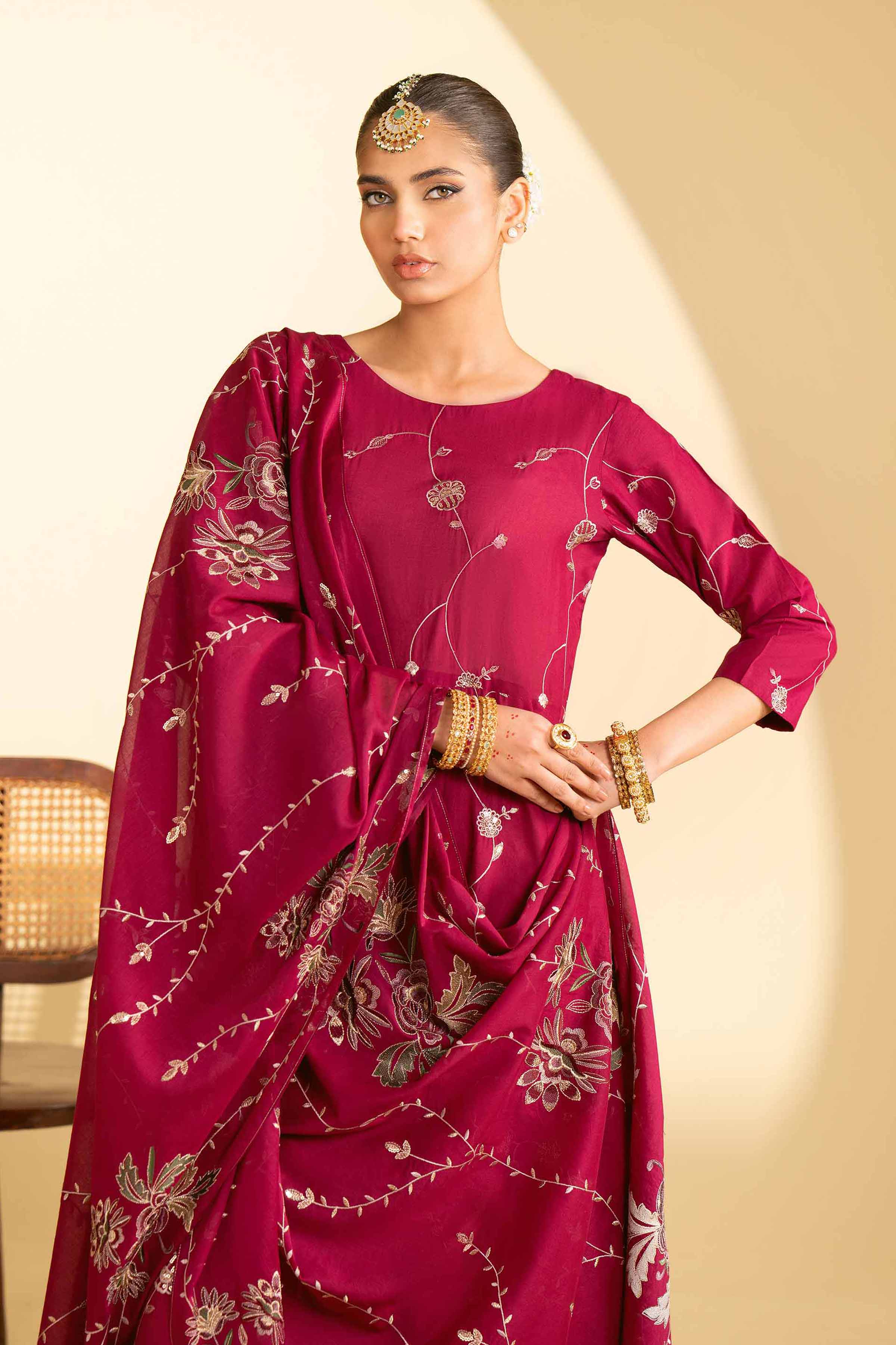 2 Piece - Embroidered Suit - KFE25-28 - Image 2