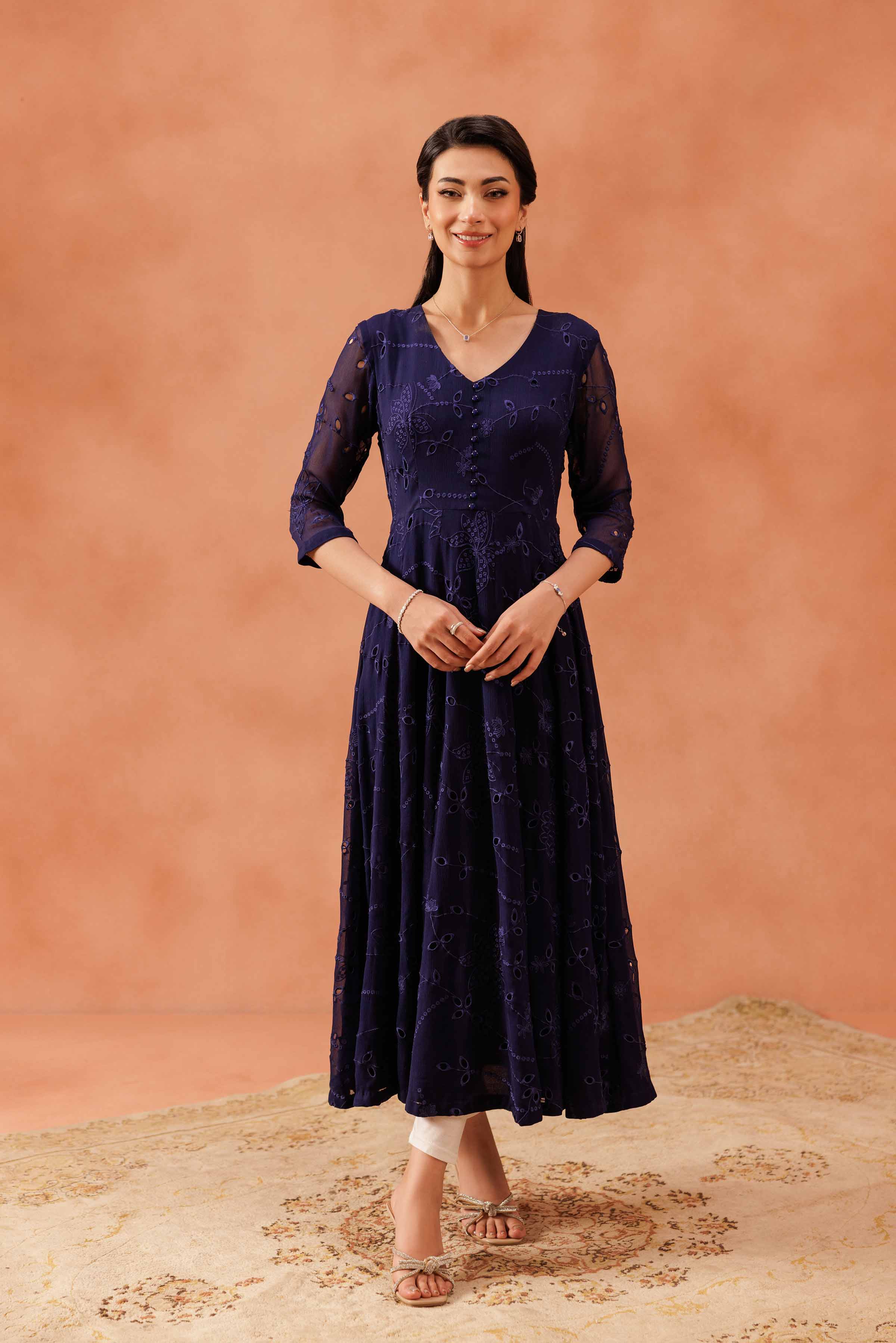 Embroidered Dress - KFE25-35 - Image 7
