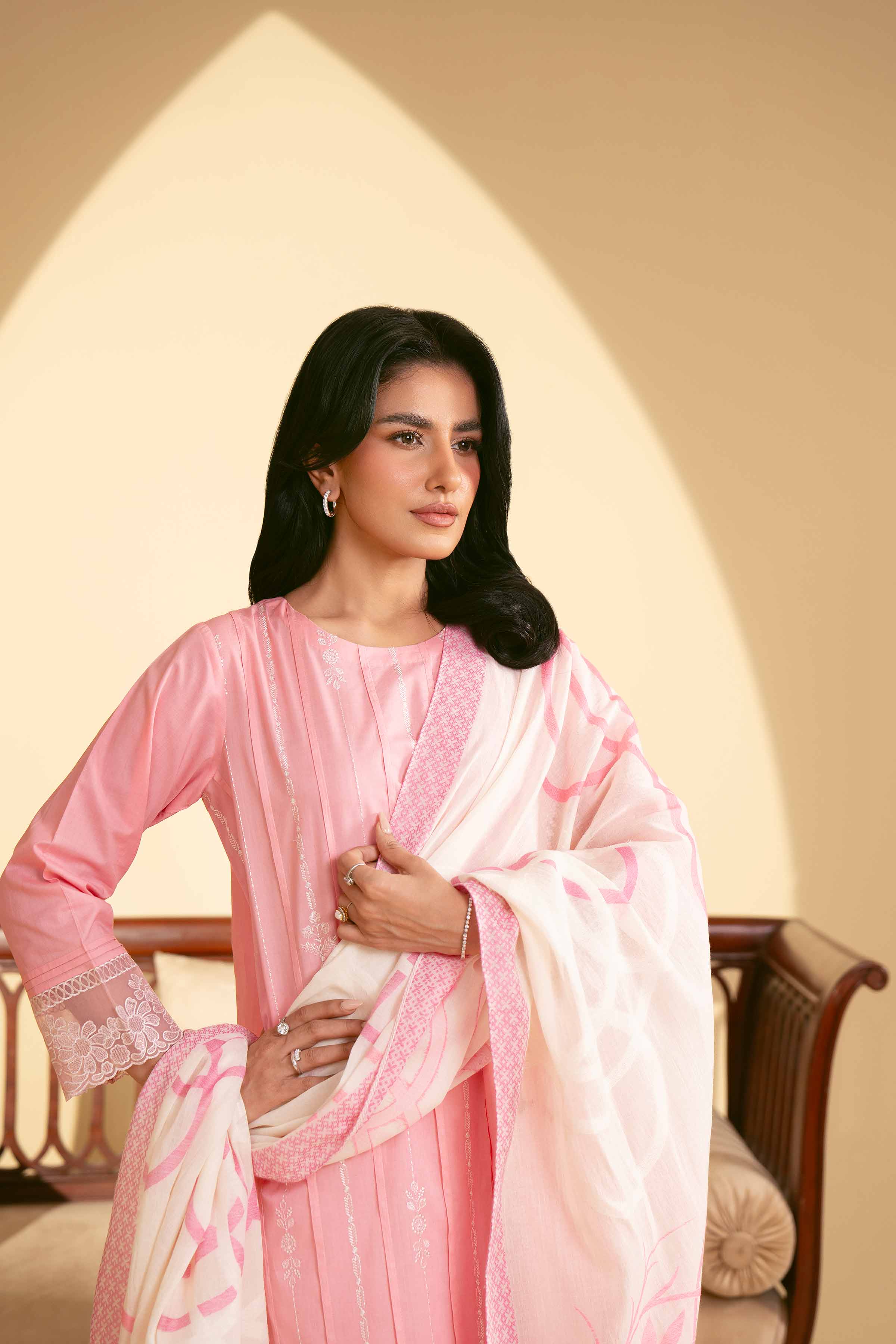 3 Piece - Embroidered Suit - KFE25-38 - Image 4