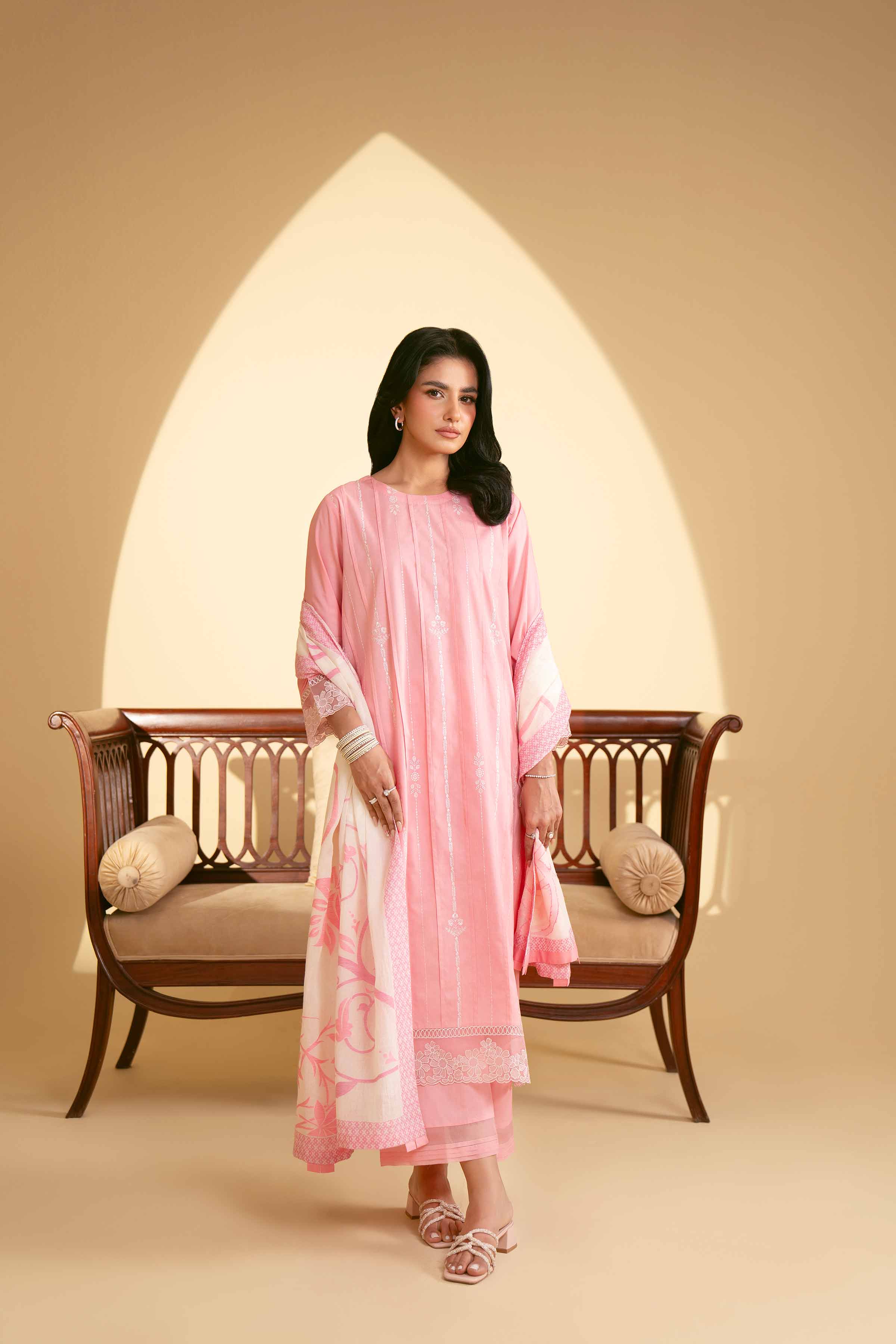 3 Piece - Embroidered Suit - KFE25-38 - Image 6