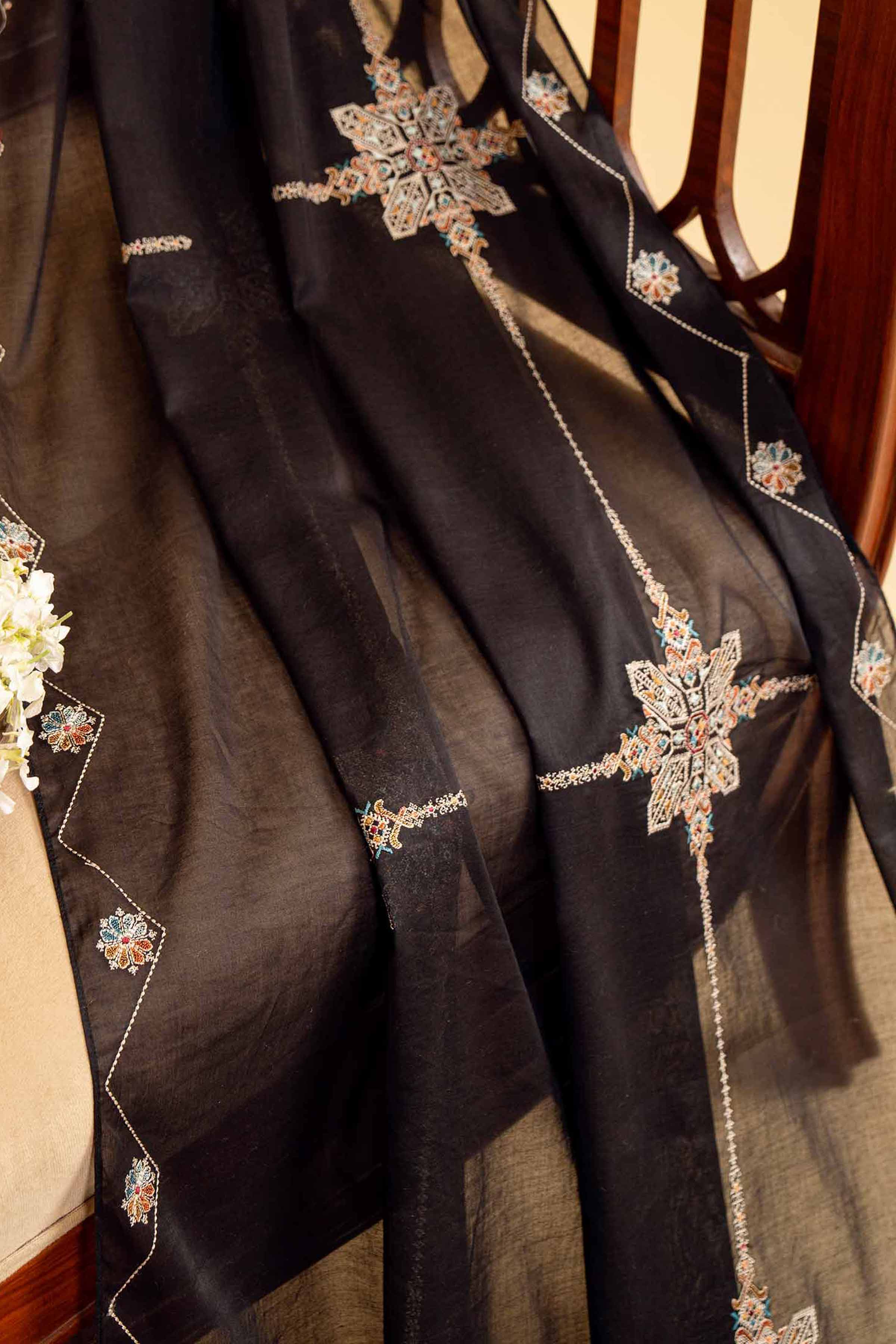 Embroidered Dupatta - KFE25-52 - Image 3