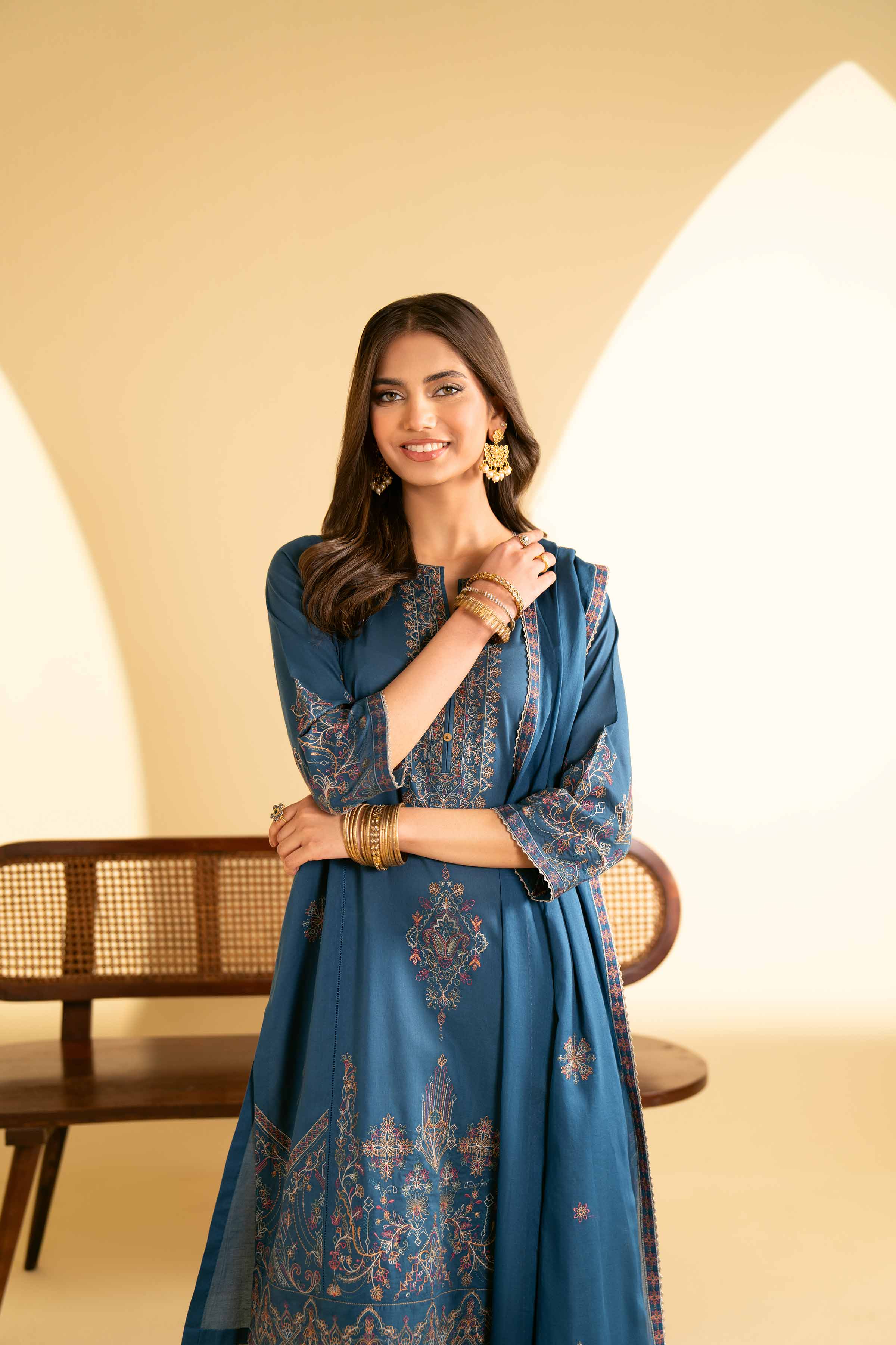 3 Piece - Embroidered Suit - KFE25-60 - Image 7