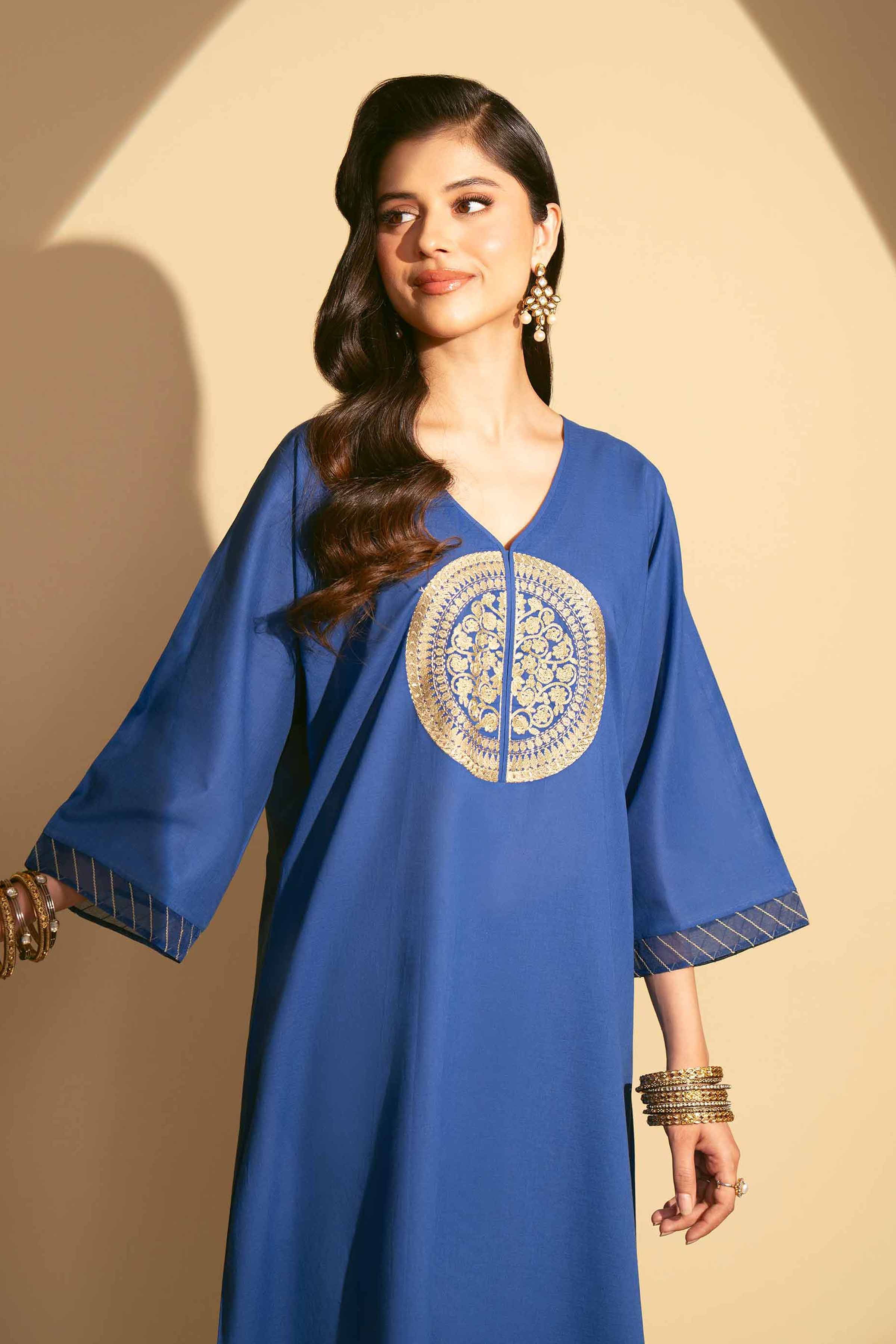 2 Piece - Embroidered Suit - KFE25-66 - Image 2