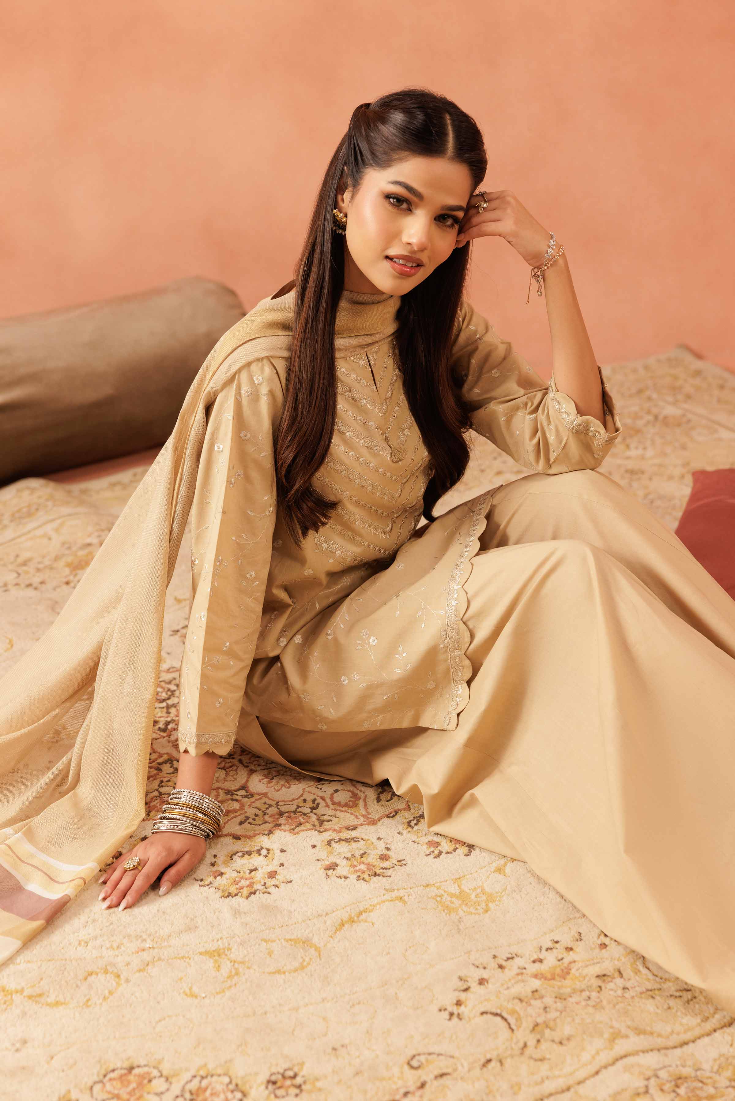 3 Piece - Embroidered Suit - KFE25-85 - Image 4