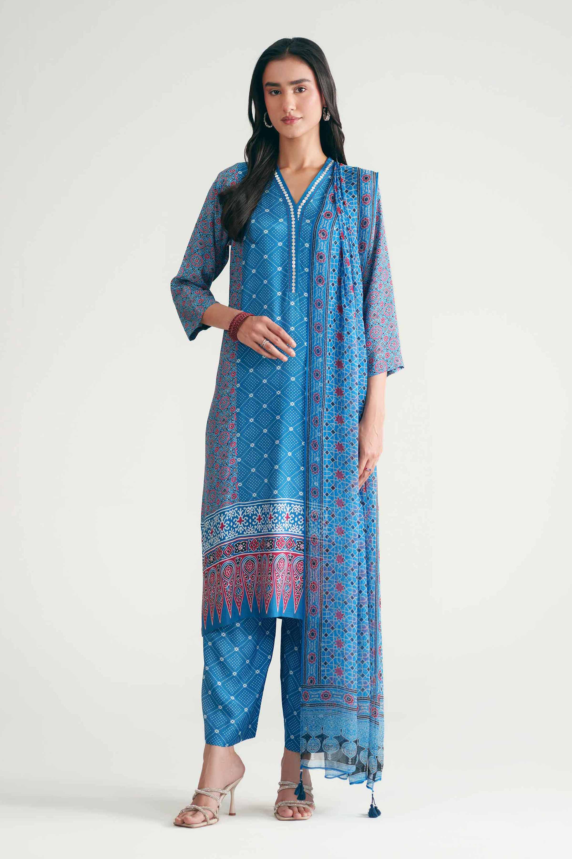 3 Piece - Printed Suit - KFE26-112 - Image 7