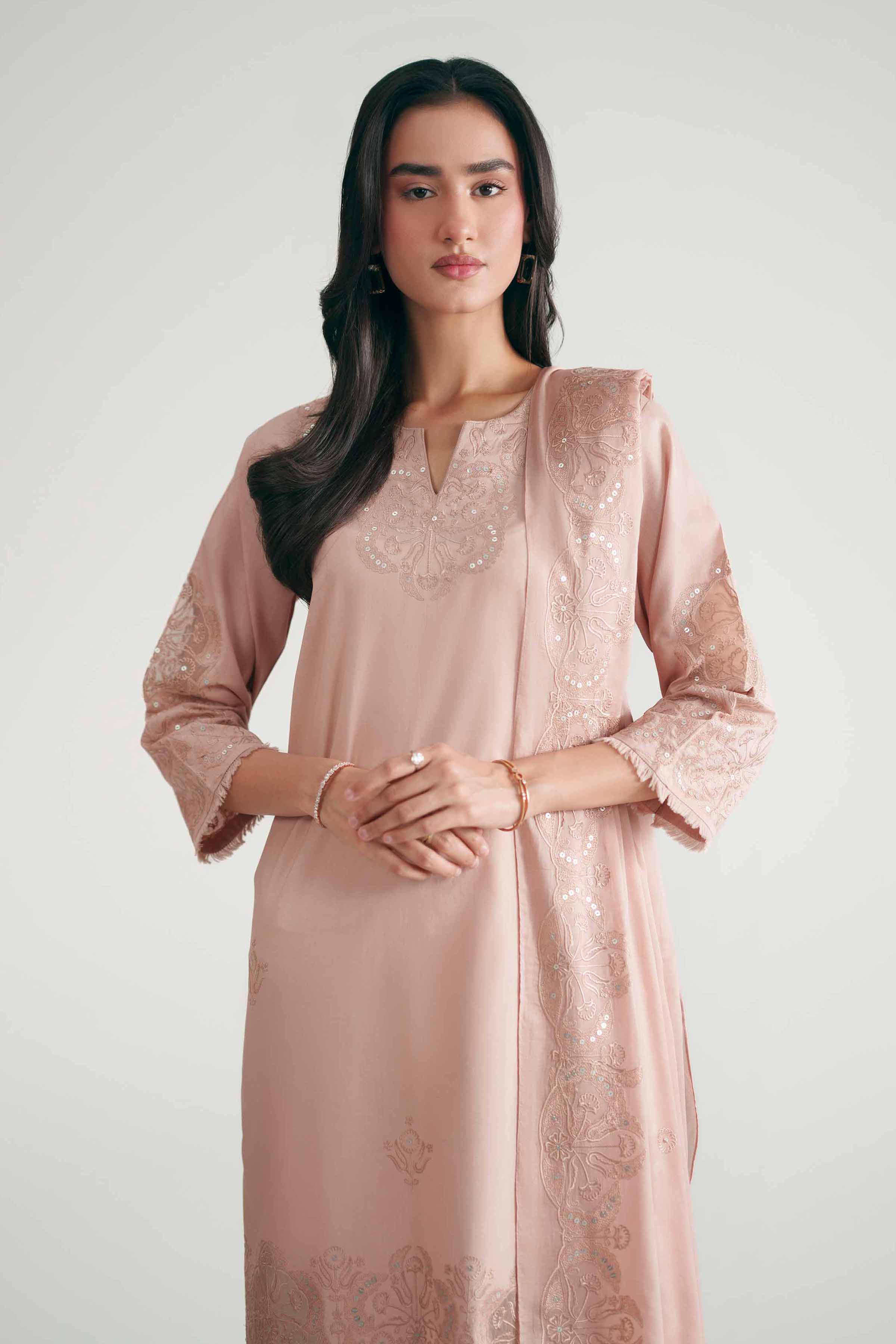 2 Piece - Embroidered Suit - KFE26-146 - Image 7