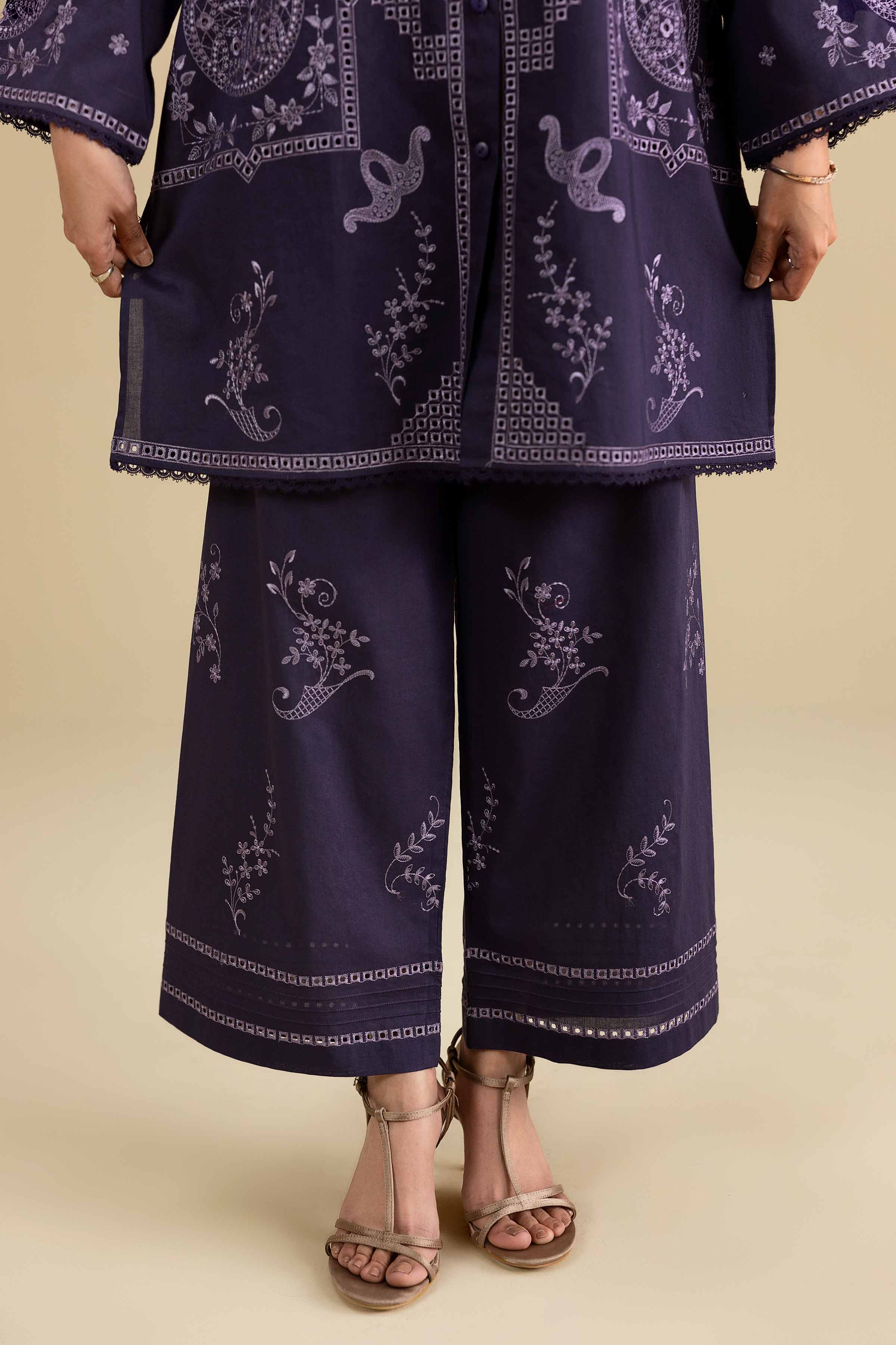 2 Piece - Embroidered Suit - KFE26-156 - Image 6