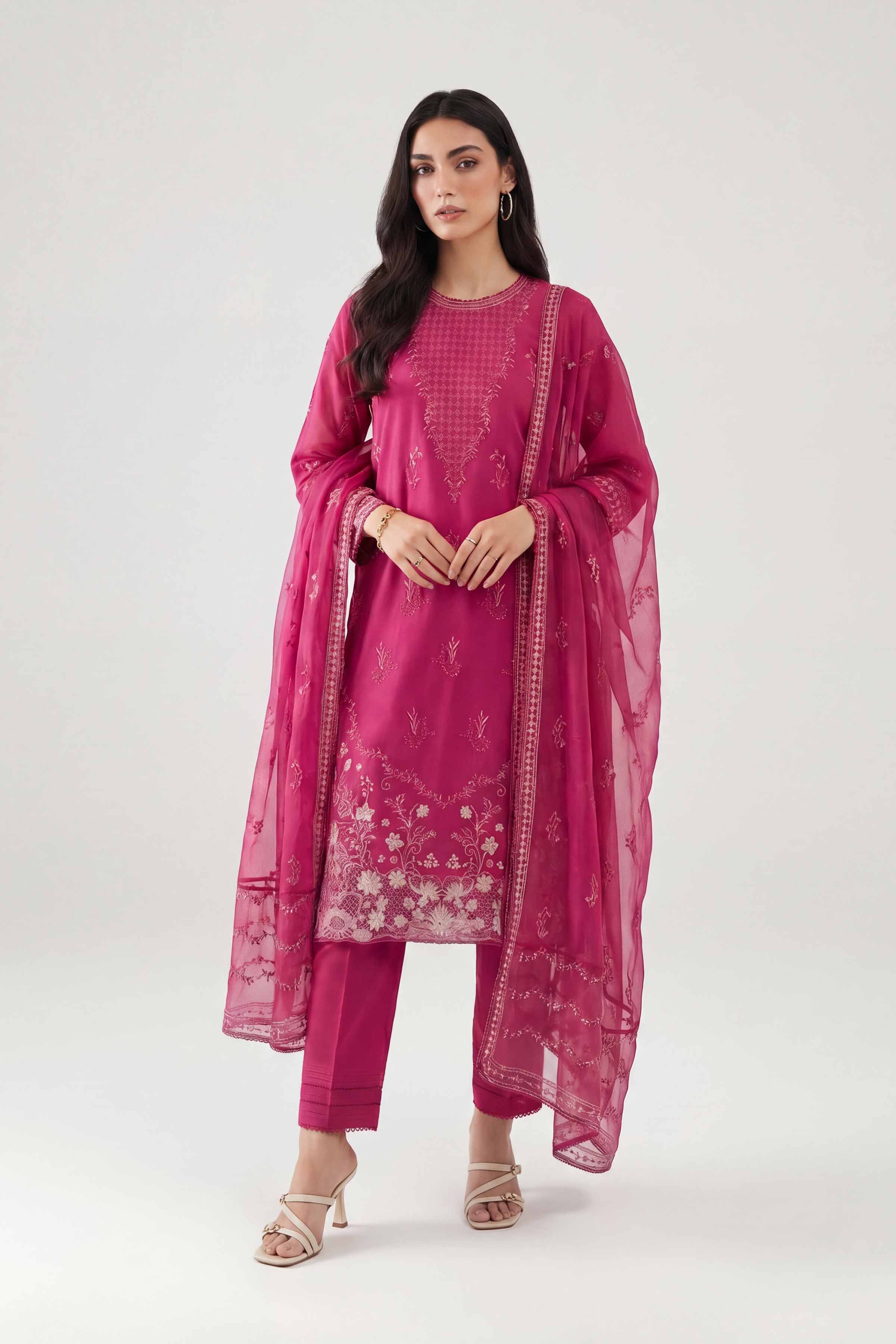 3 Piece - Embroidered Suit - KFE26-185 - Image 3