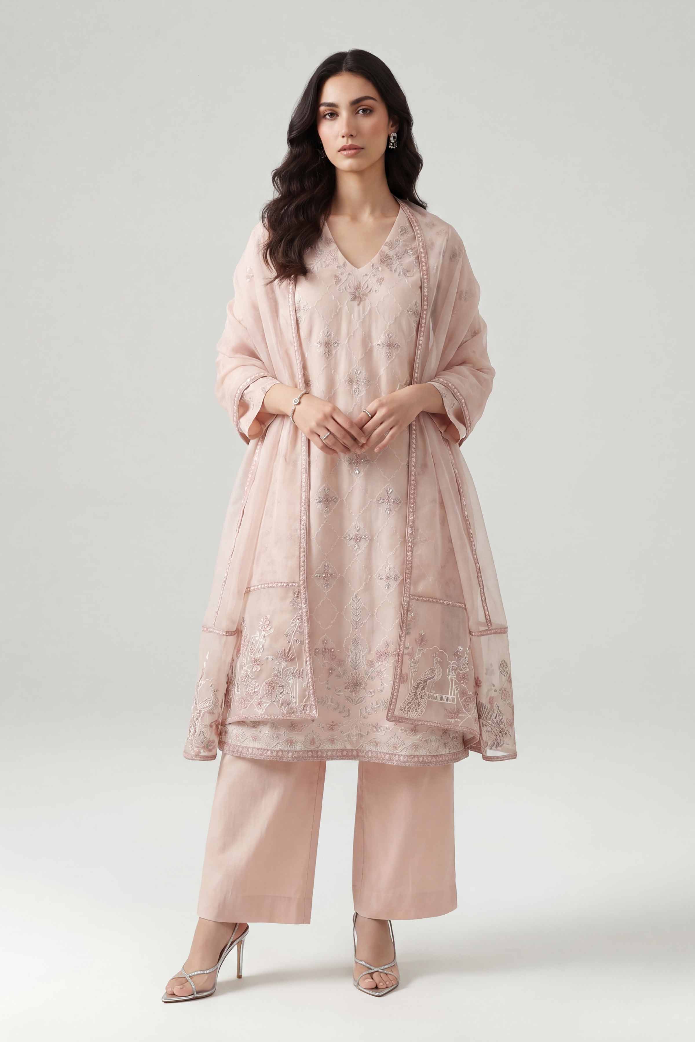 3 Piece - Embroidered Suit - KFE26-201 - Image 3