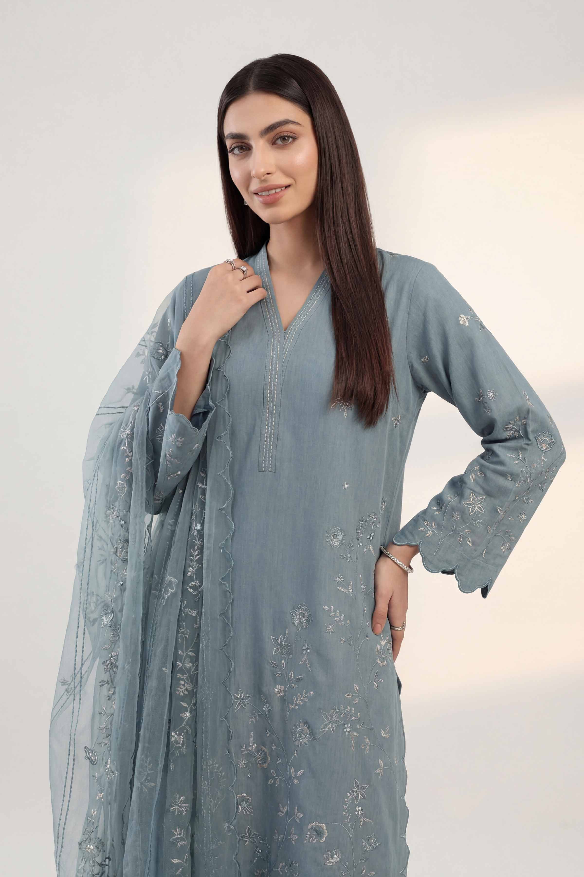 3 Piece - Embroidered Suit - KFE26-220 - Image 6