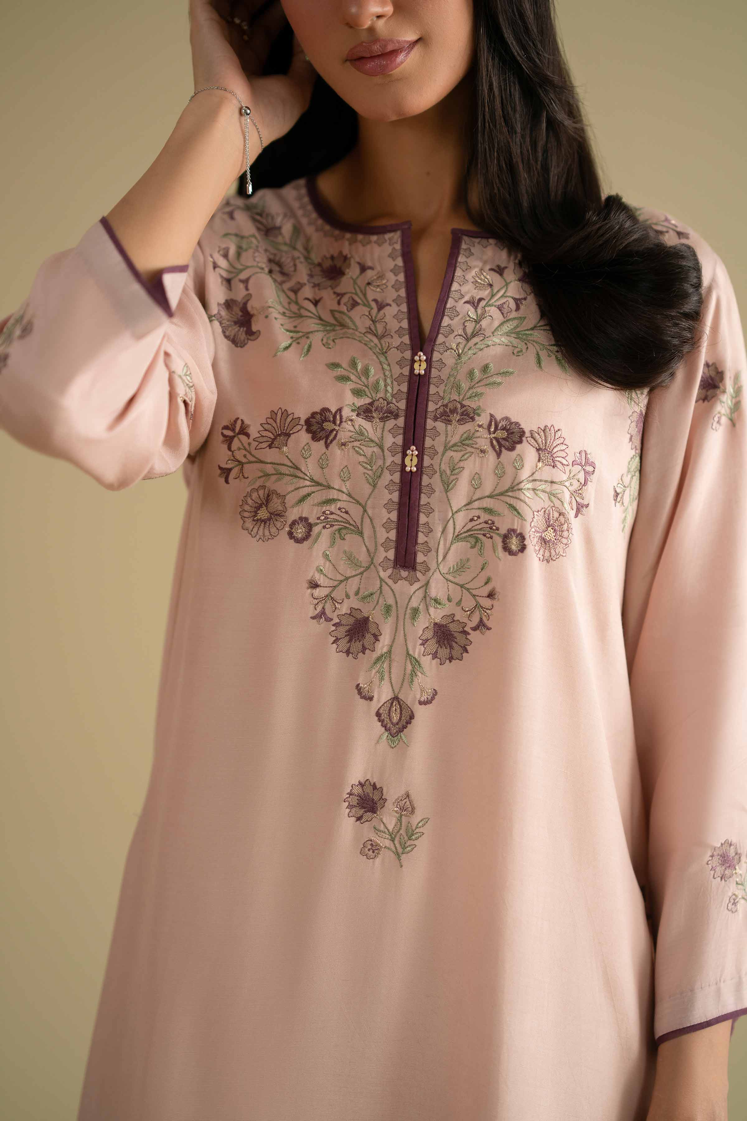 2 Piece - Embroidered Suit - KFE26-32 - Image 6
