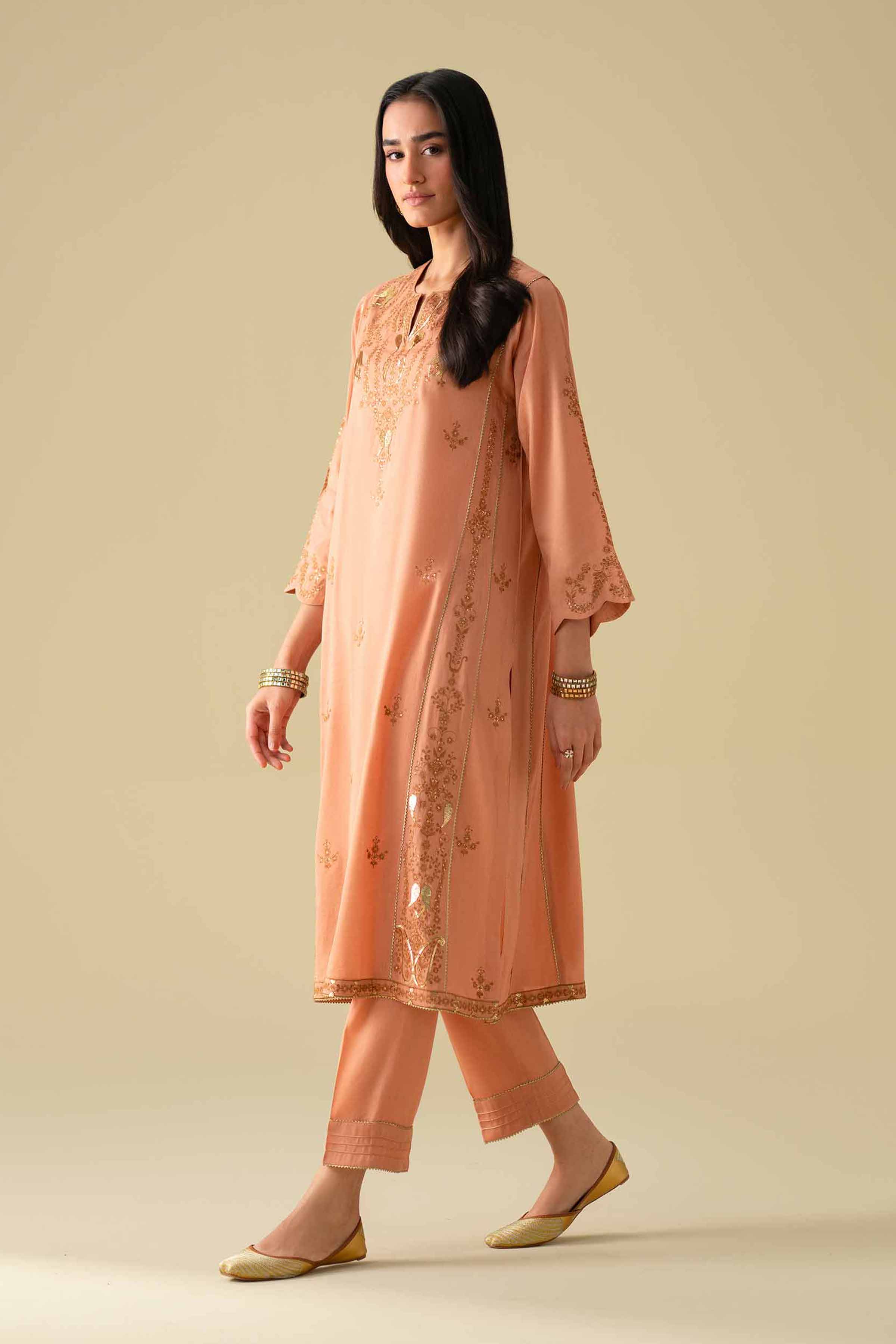 2 Piece - Embroidered Suit - KFE26-40 - Image 2