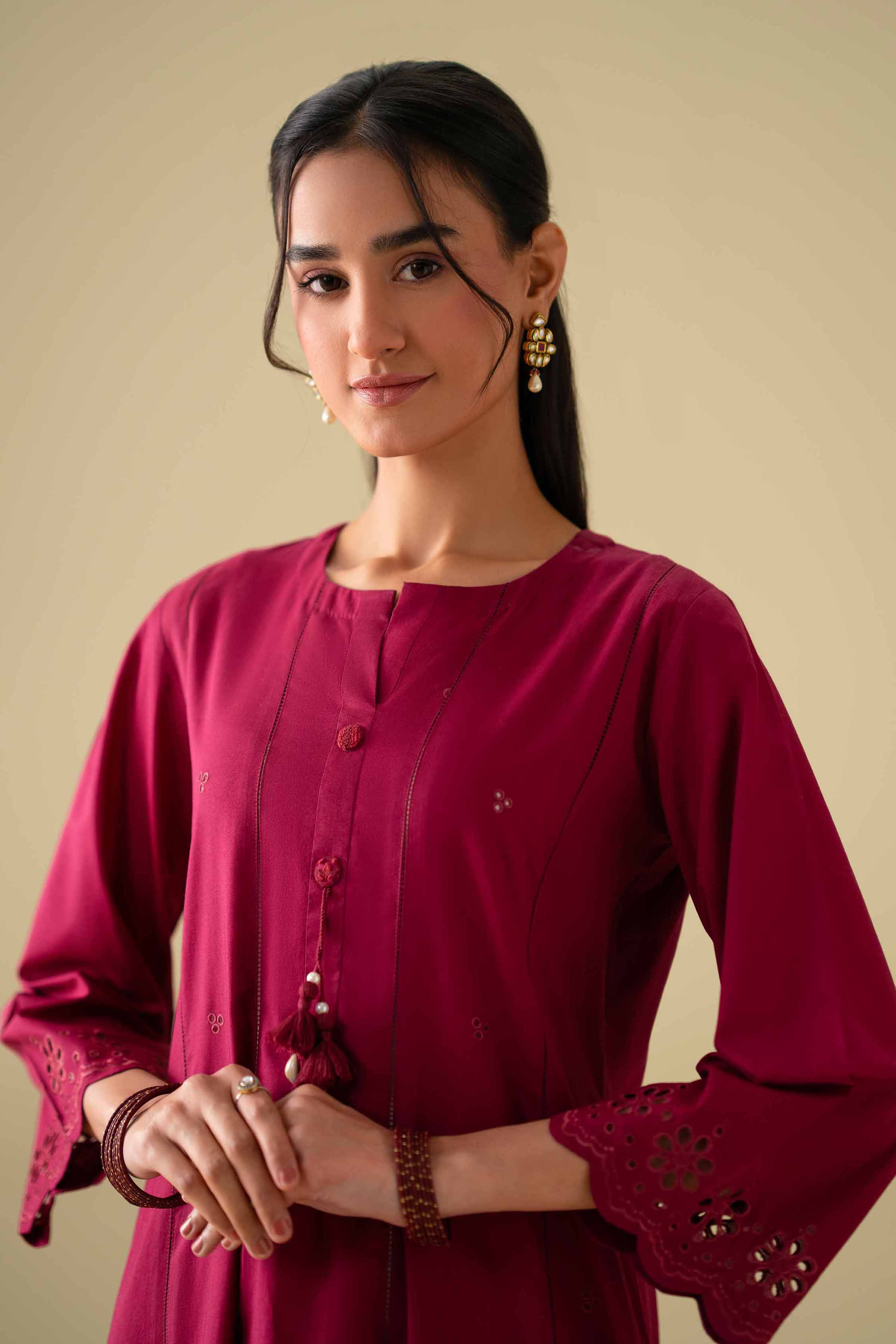 2 Piece - Embroidered Suit - KFE26-49 - Image 2