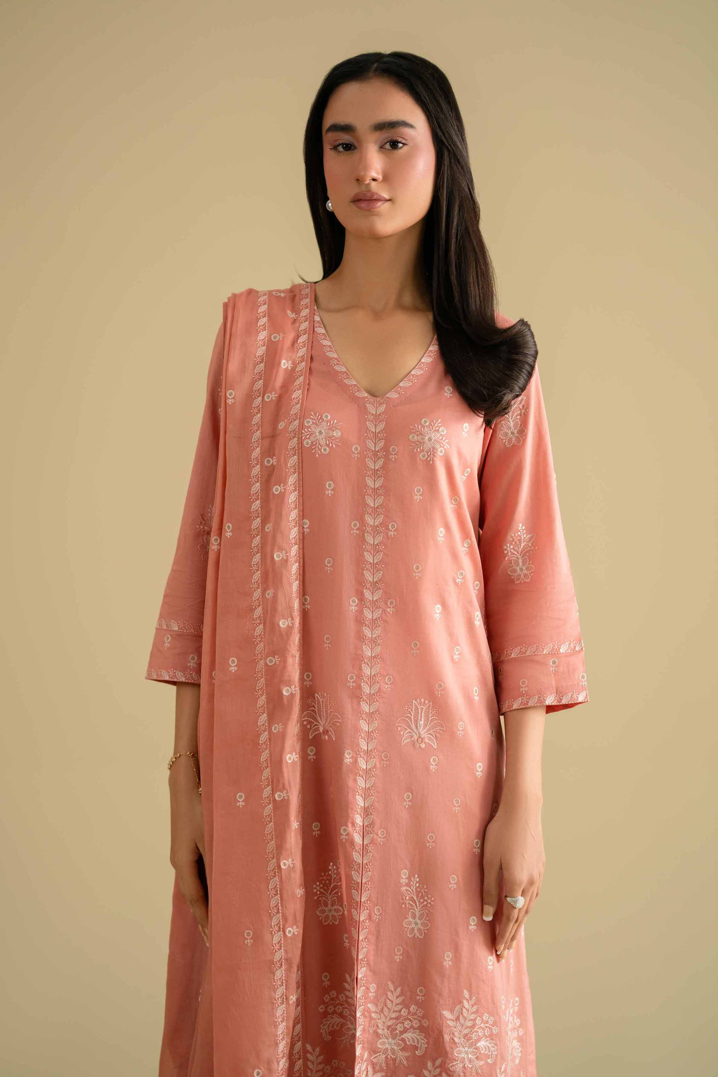 3 Piece - Embroidered Suit - KFE26-75 - Image 5